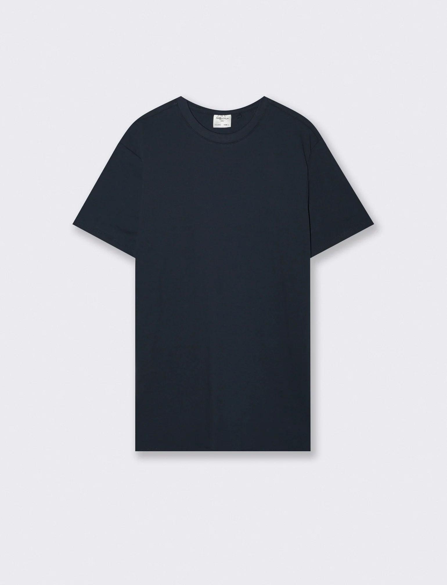 T-shirt girocollo in piquet premium - Blu