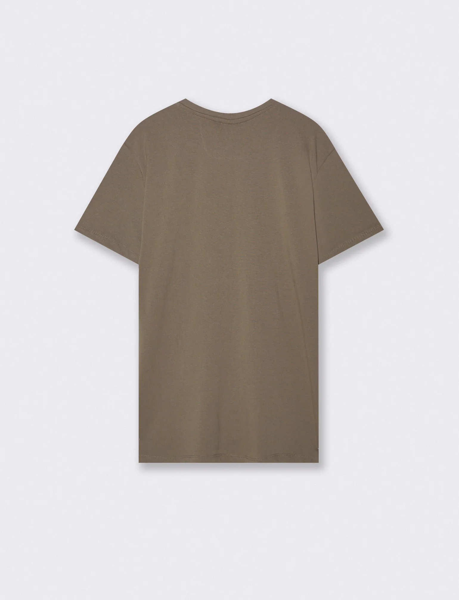 T-shirt girocollo in piquet premium - Grigio fango - Image 2