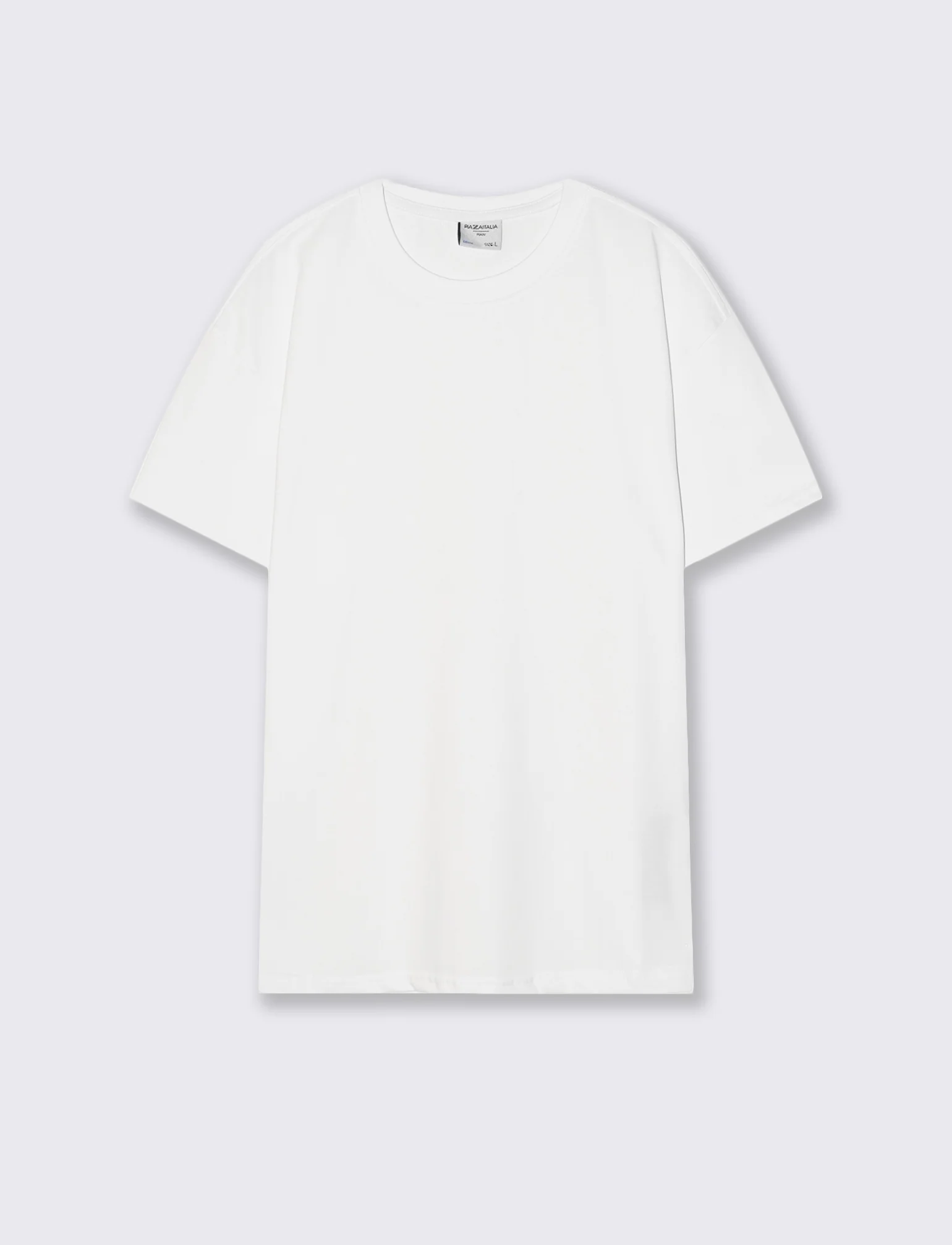 T-shirt girocollo in tessuto premium - Bianco