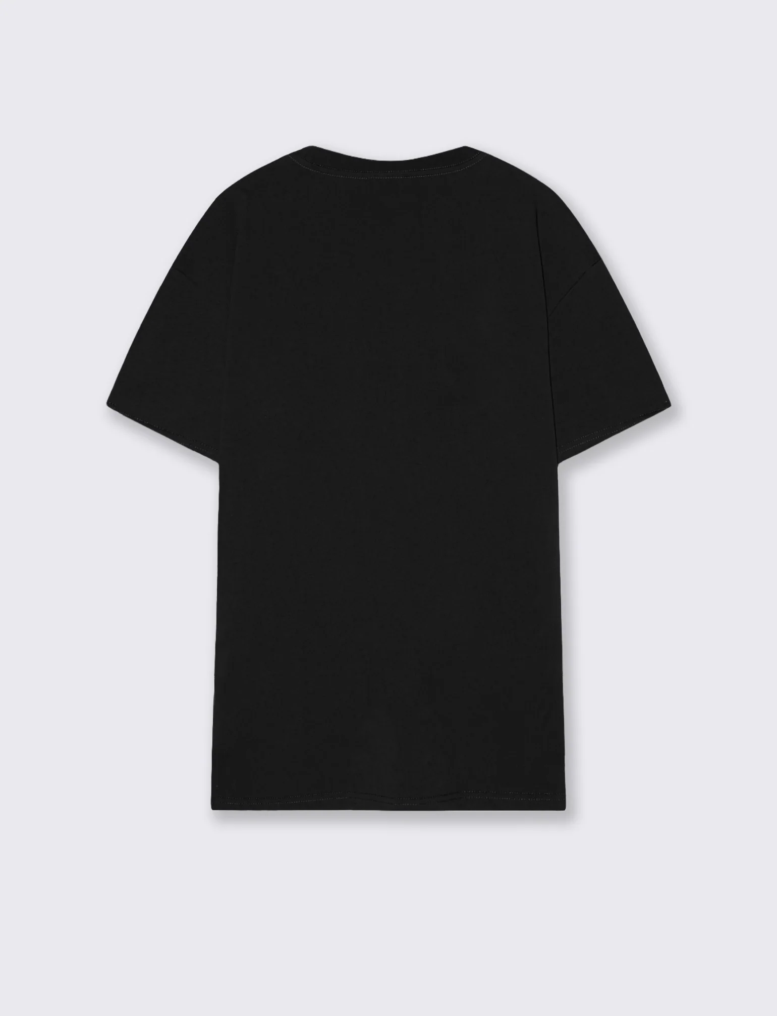 T-shirt girocollo in tessuto premium - Nero - Image 2