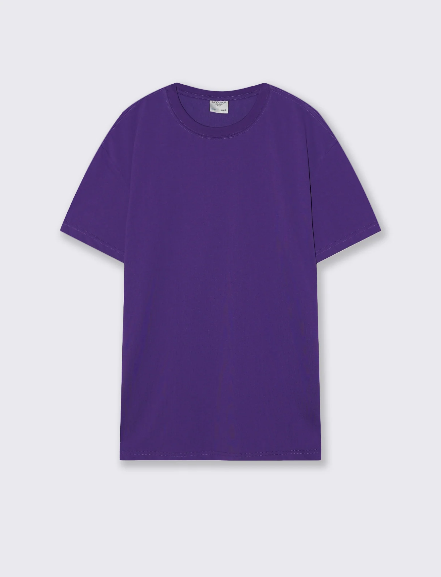 T-shirt girocollo in tessuto premium - Viola