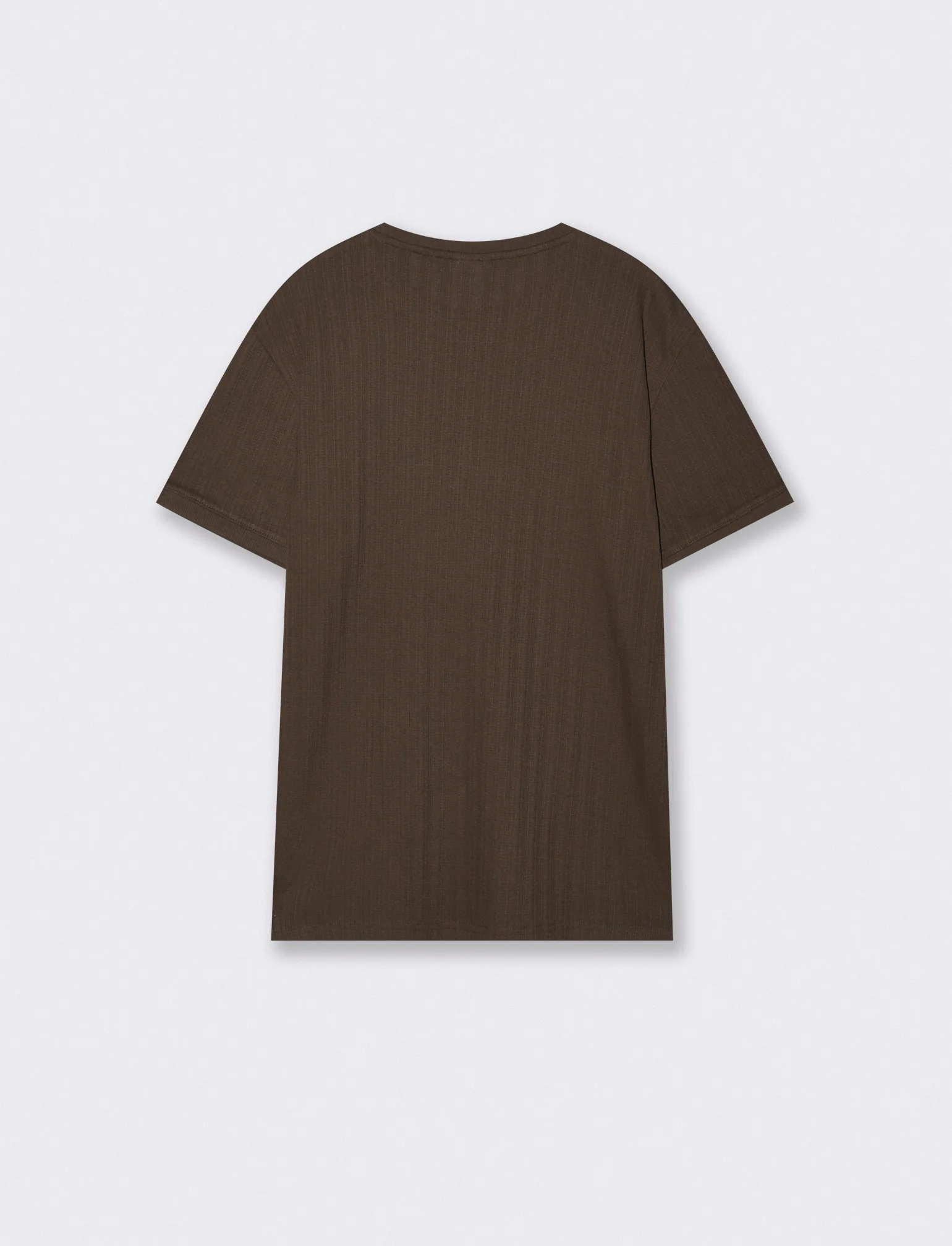 T-shirt girocollo jacquard effetto maglia - Moro - Image 2
