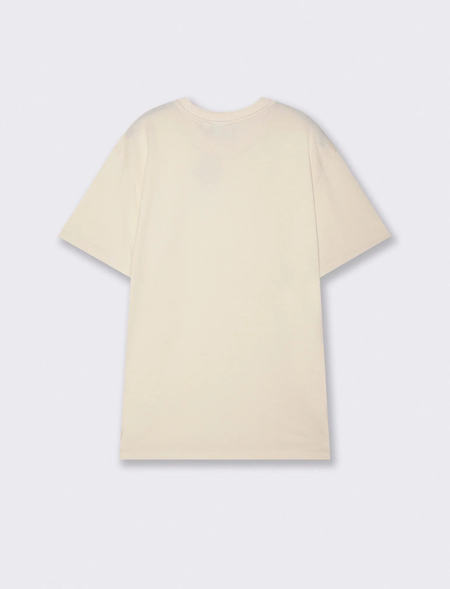 T-shirt girocollo jacquard regular fit - Bianco sporco - Image 4