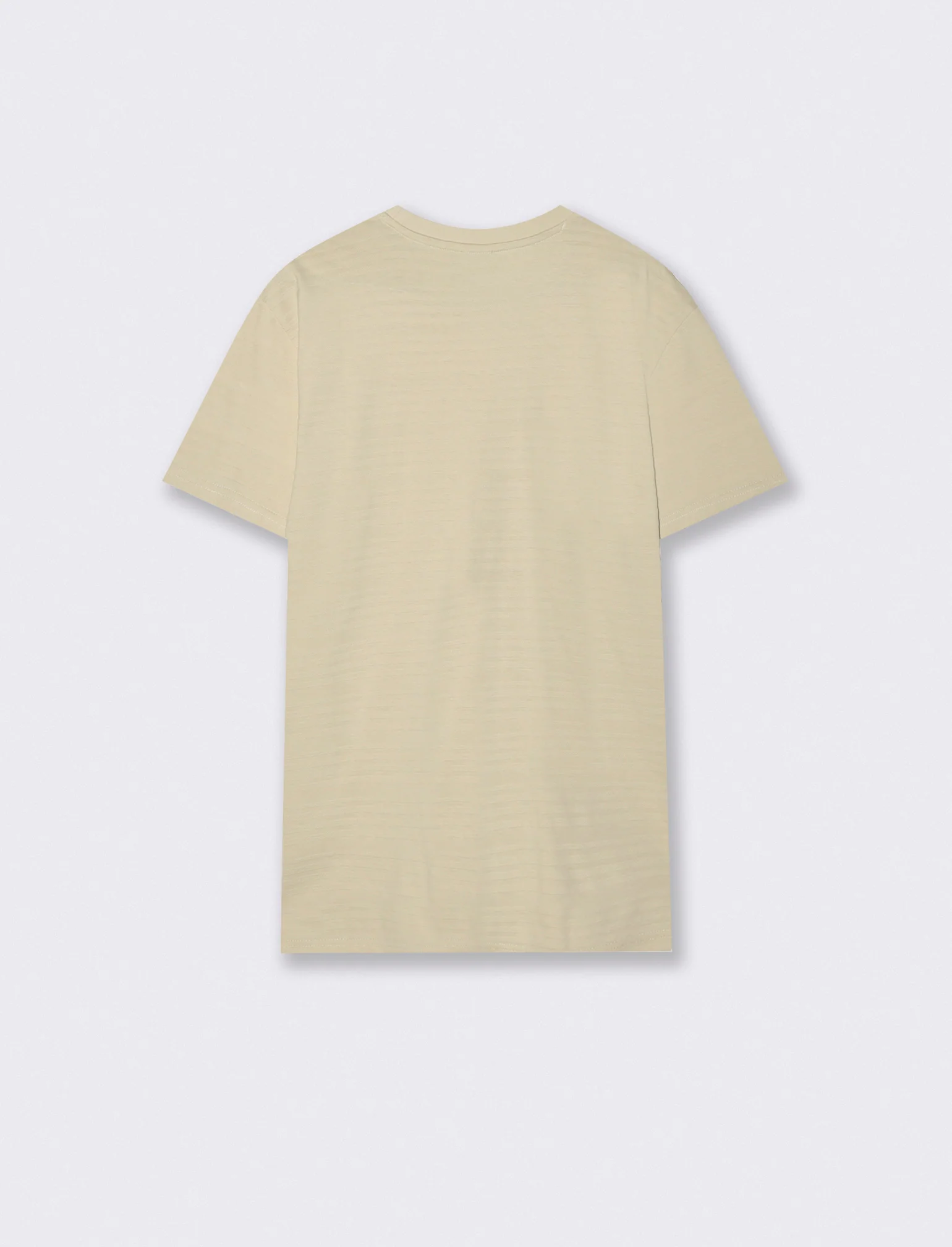 T-shirt girocollo jacquard righe - Beige ecru - Image 2