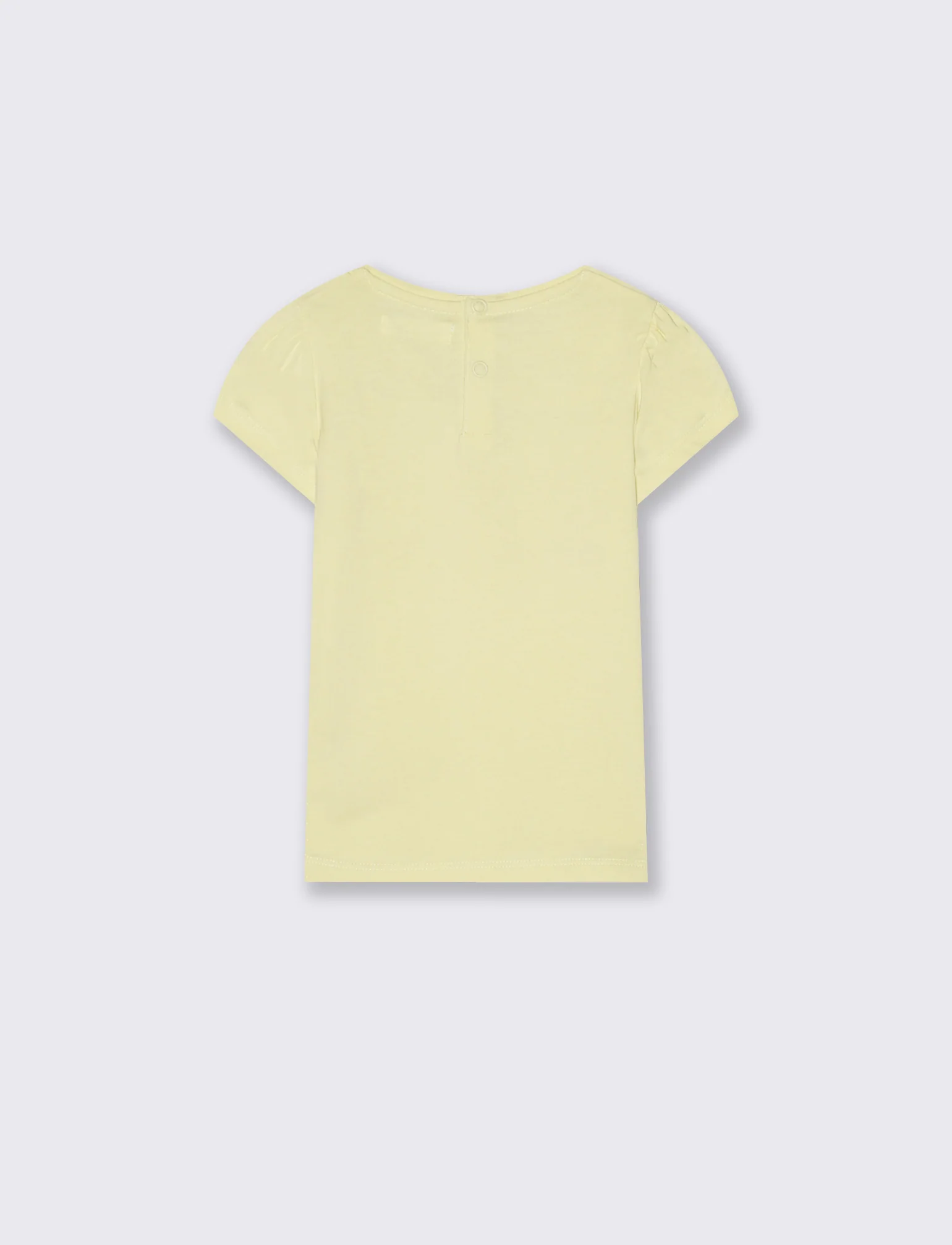 T-shirt girocollo manica corta con stampa - Giallo - Image 3