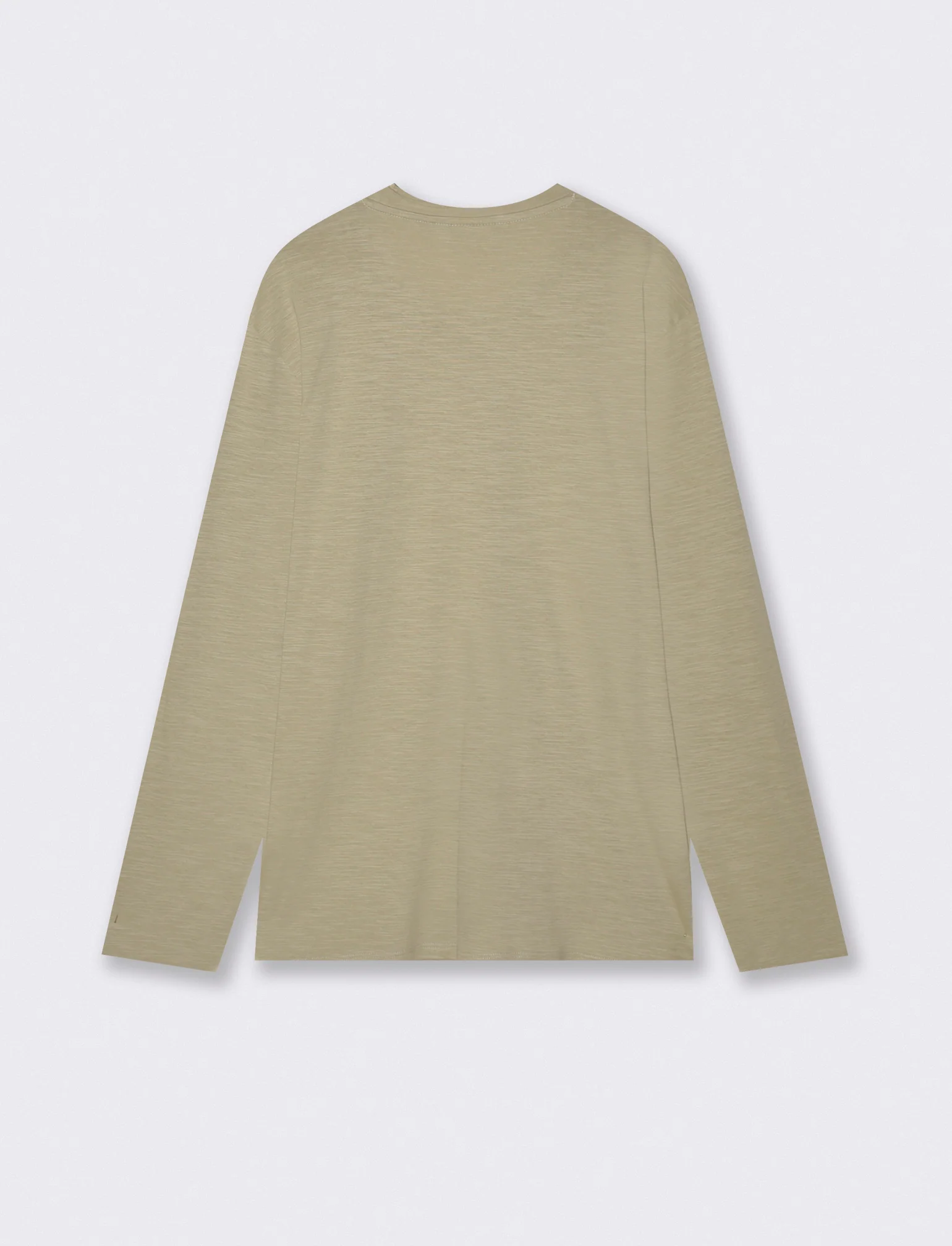 T-Shirt Girocollo Maniche Lunghe Cotone - Grigio stone - Image 2