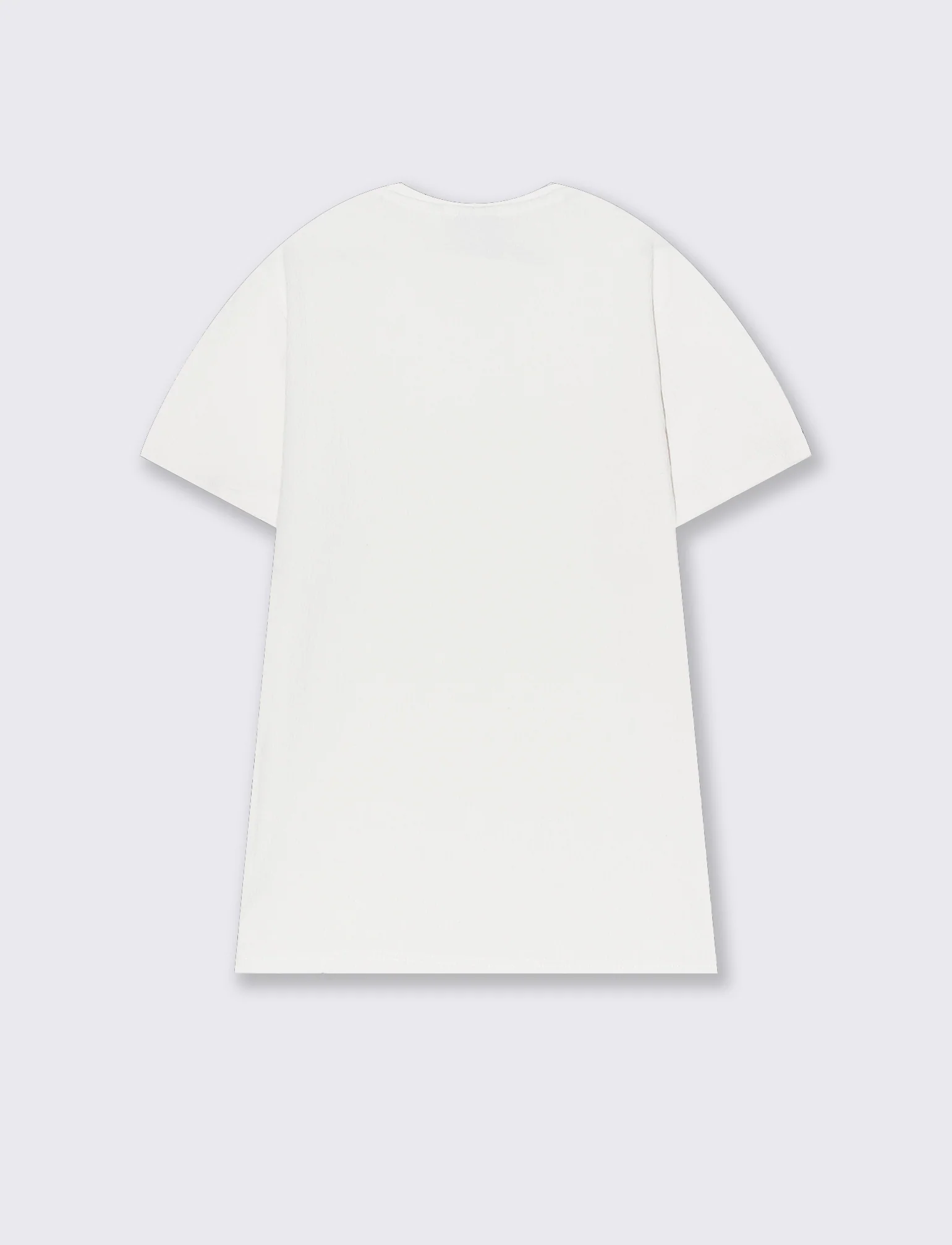 T-shirt girocollo struttura jacquard da uomo - Bianco sporco - Image 5