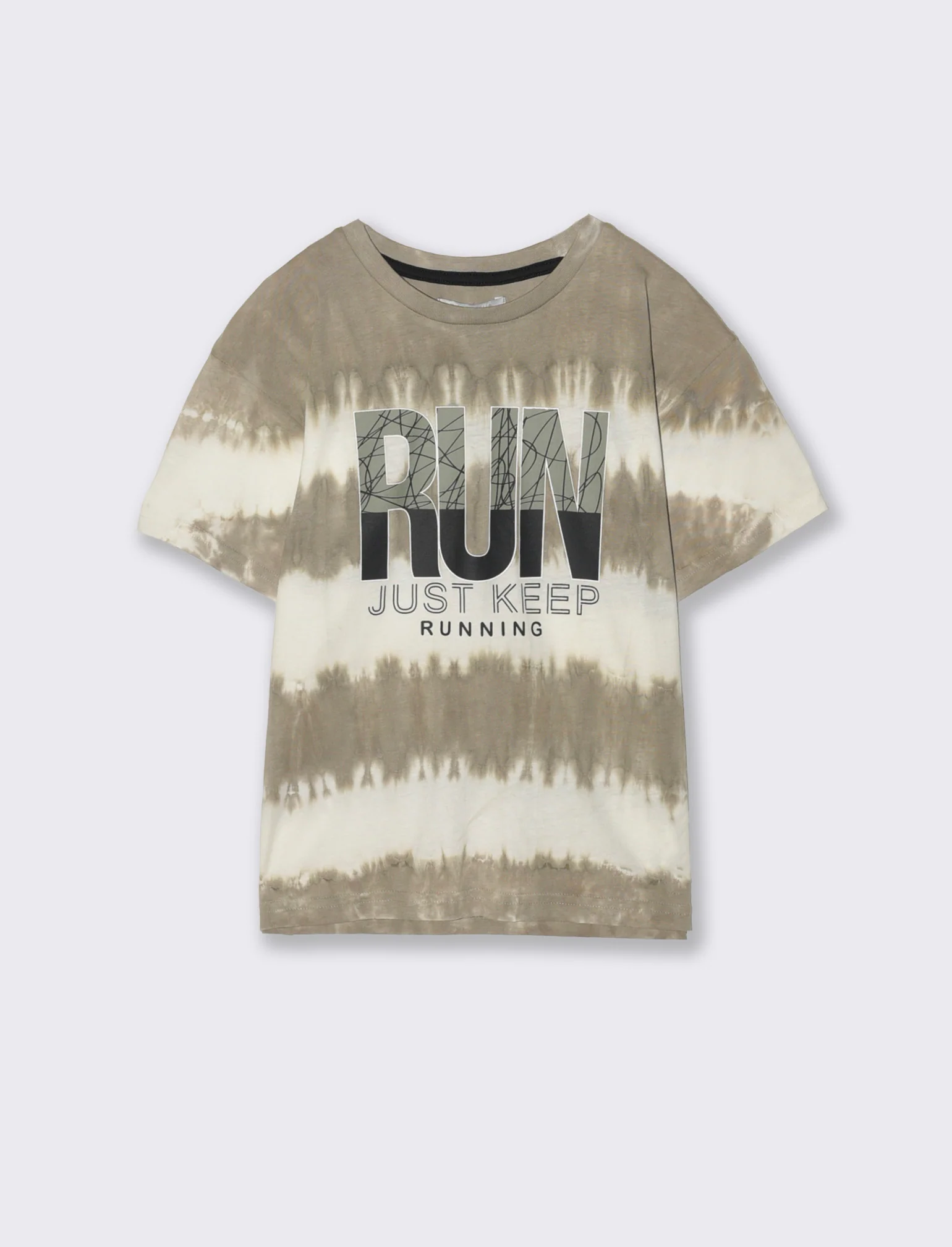 T-shirt girocollo tie-dye per l'estate - Grigio mastice