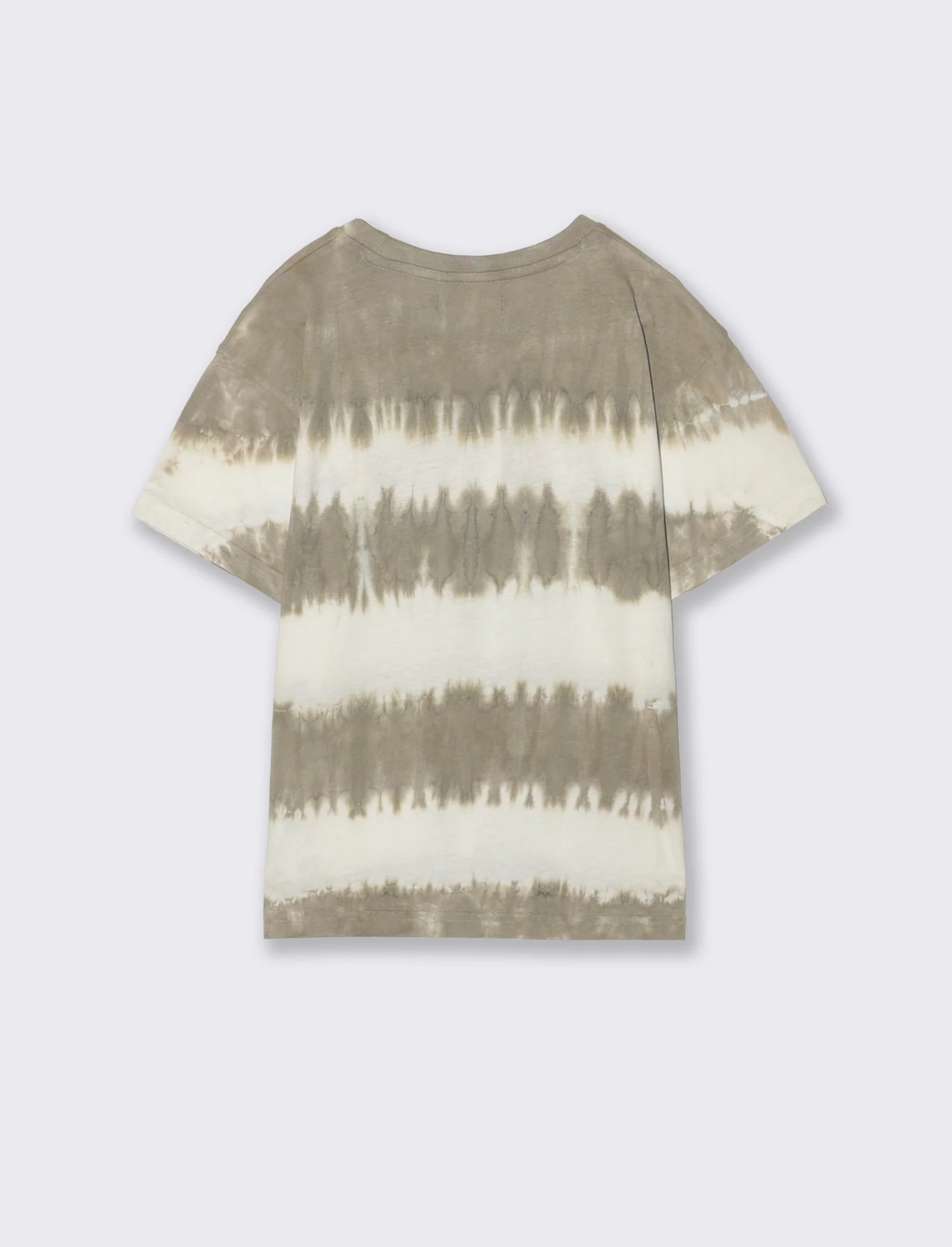 T-shirt girocollo tie-dye per l'estate - Grigio mastice - Image 4