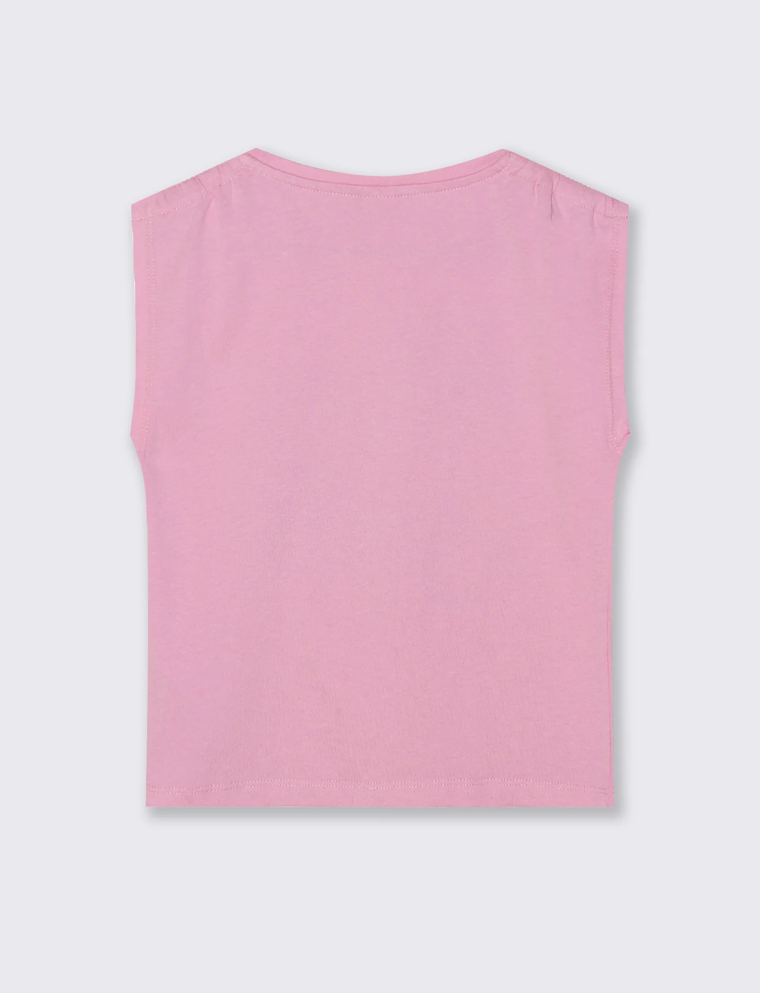 T-shirt giromanica bambina con arriccio - Rosa - Image 2