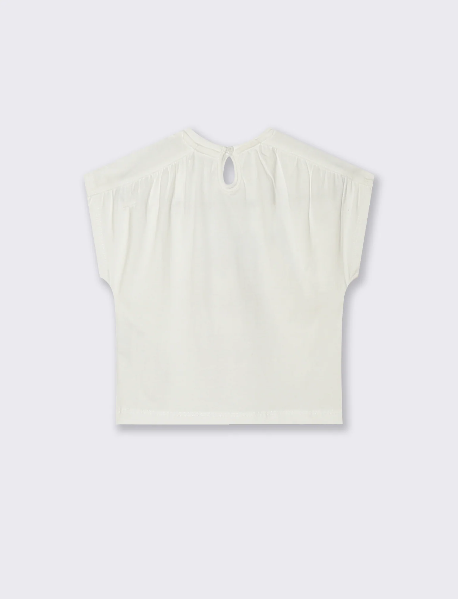 T-SHIRT GLITTER Manica corta e trendy - Bianco latte - Image 2