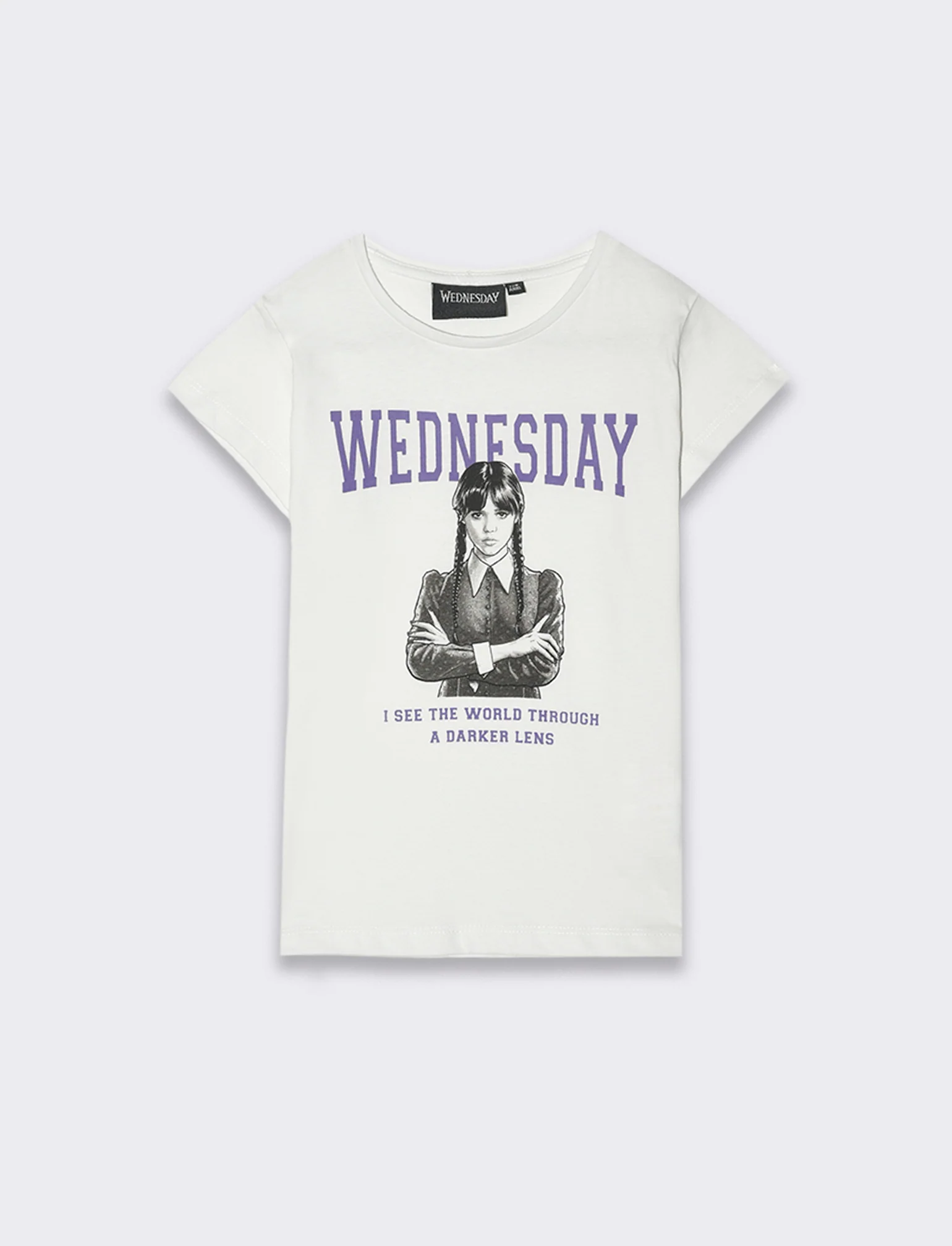 T-shirt Halloween Wednesday da bambina - Bianco - Image 3