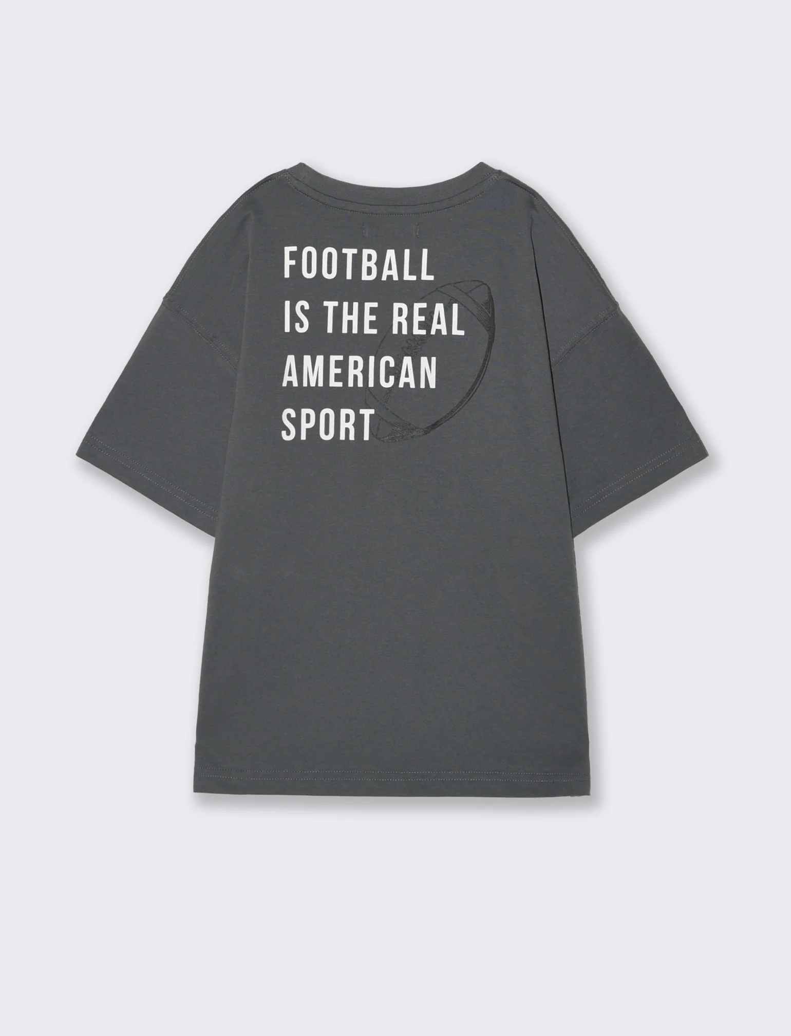 T-shirt in cotone con doppia stampa - Grigio - Image 2