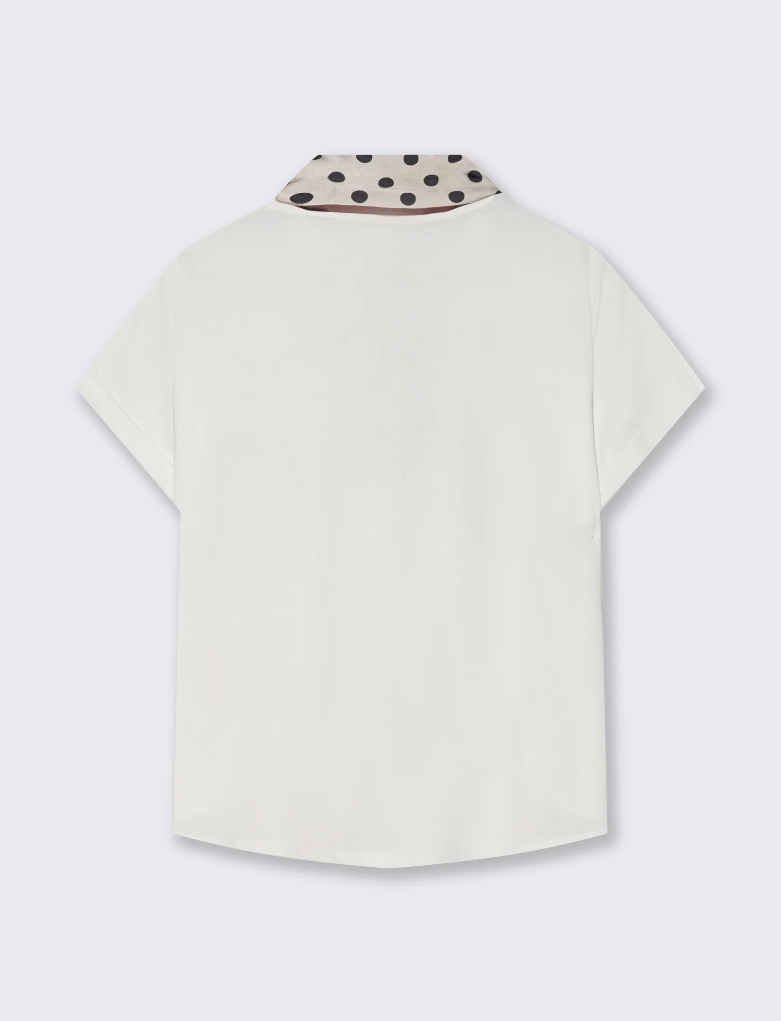 T-shirt in cotone con foulard incluso - Bianco - Image 2