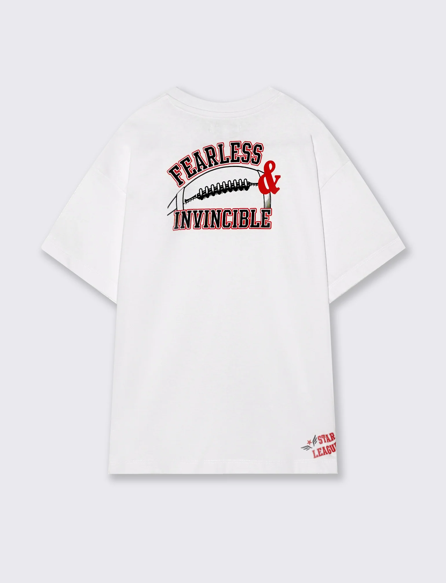 T-shirt in cotone con ricamo e stampa - Bianco - Image 2