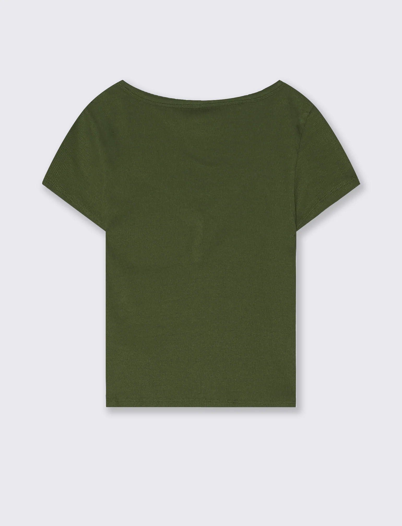 T-Shirt in Cotone con Scollo a V e Bottoni - Ve.milit. - Image 2