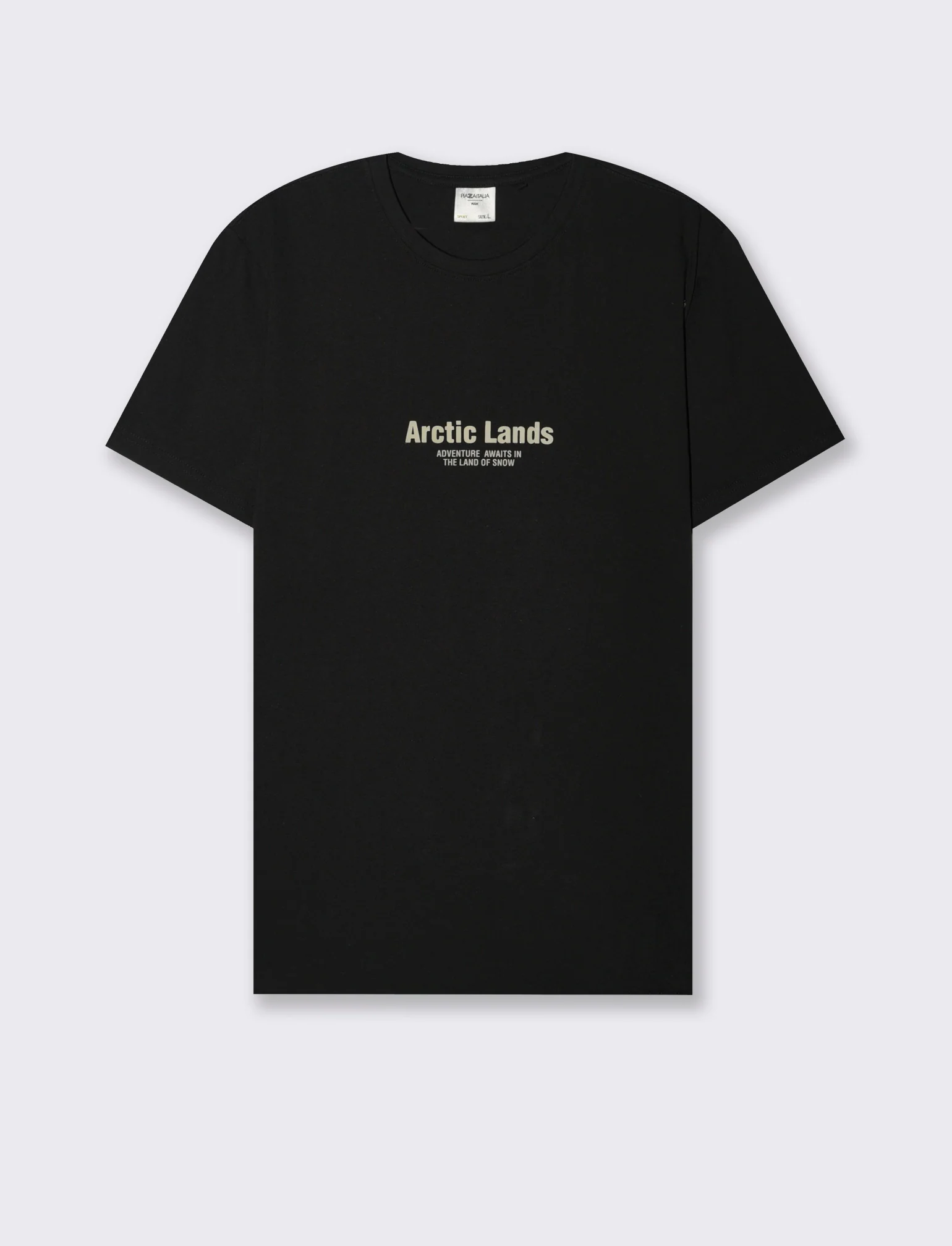 T-SHIRT IN COTONE CON STAMPA A RILIEVO - Nero
