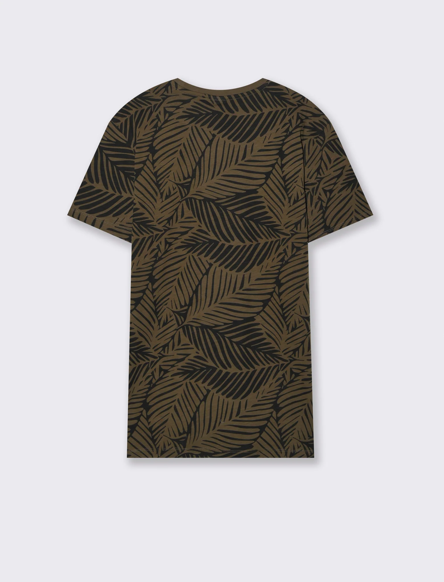 T-shirt in cotone con stampa all over da uomo - Verde kaki - Image 2