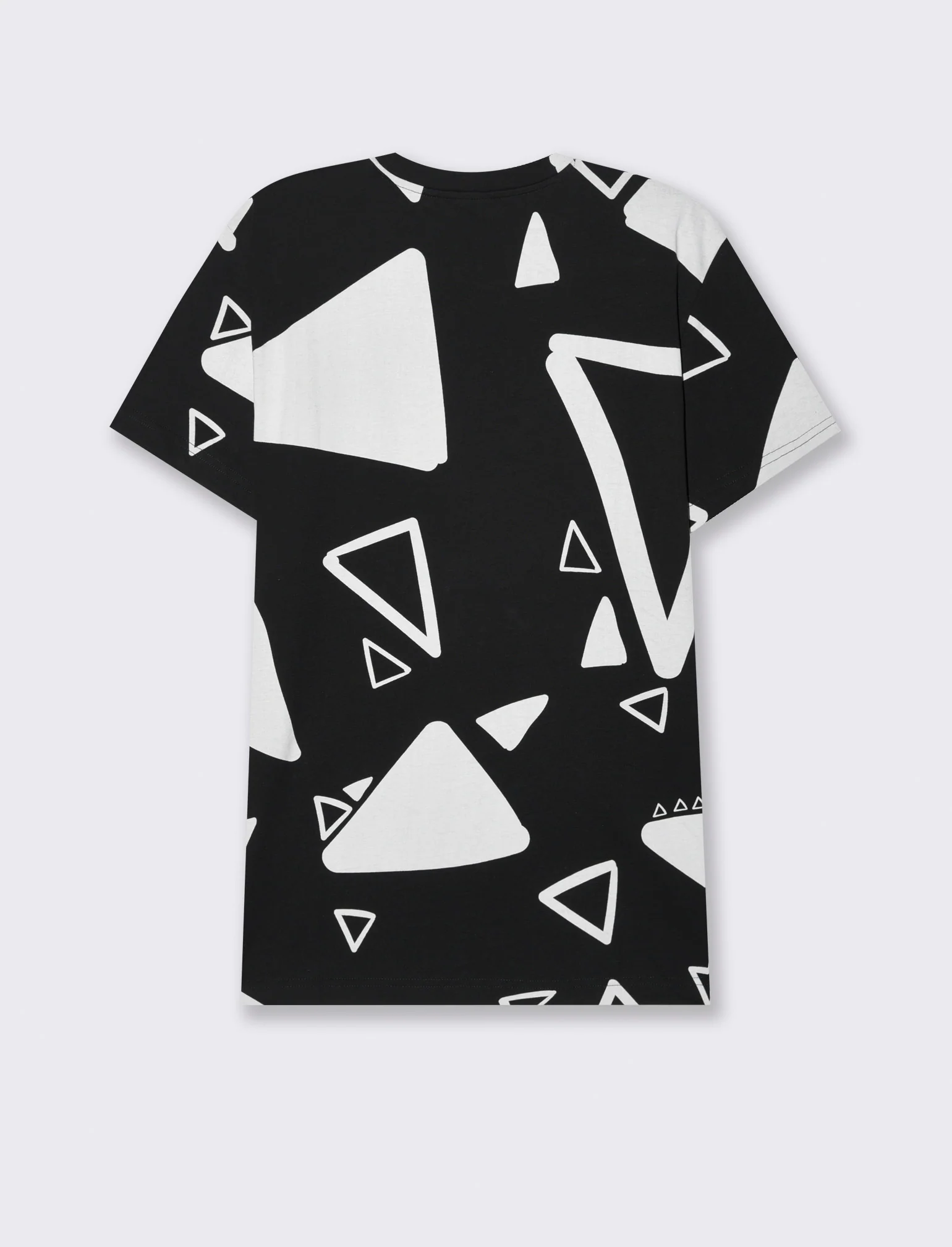 T-shirt in cotone con stampa astratta all over da uomo - Nero - Image 2
