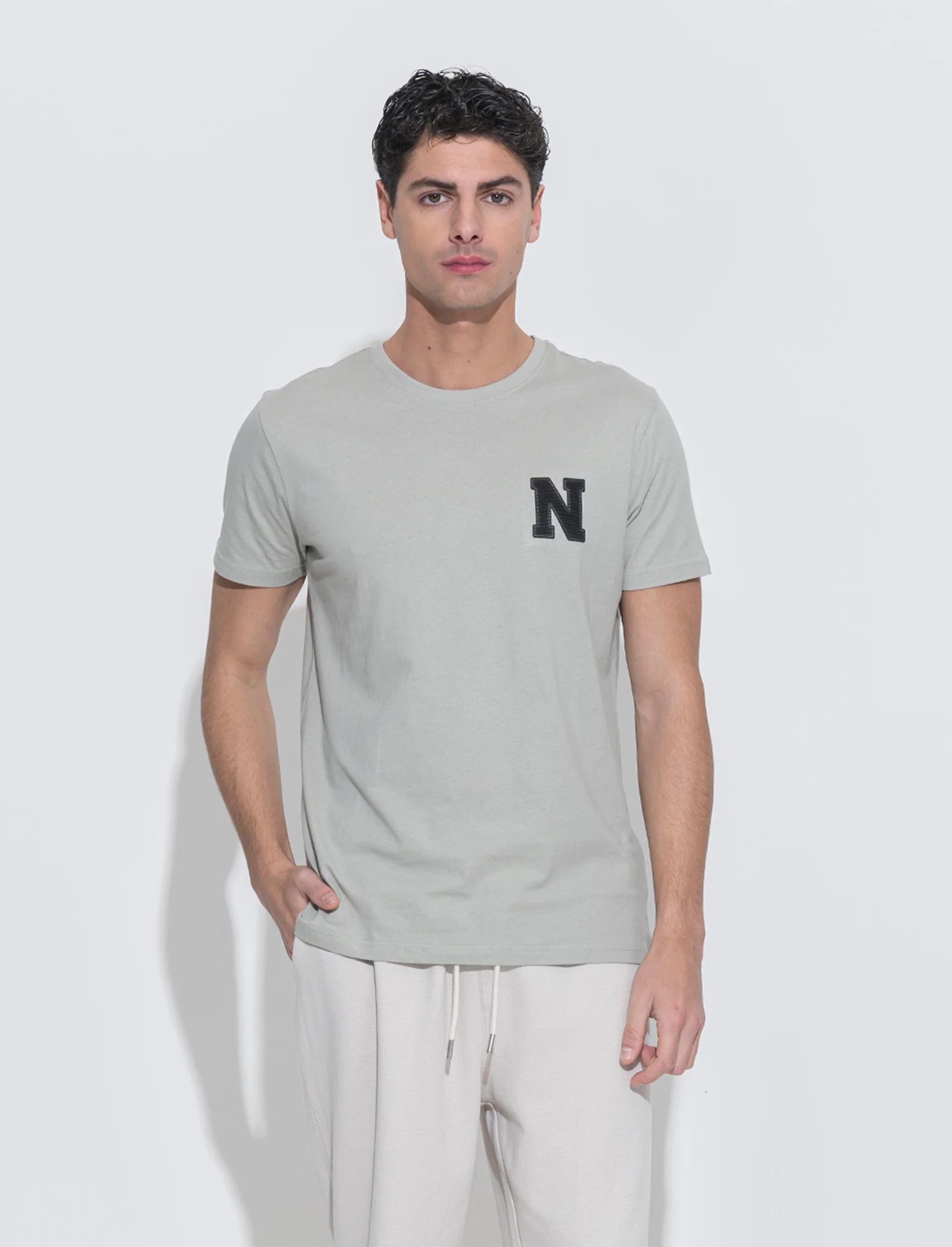 T-shirt in cotone con stampa da uomo - Verde - Image 3
