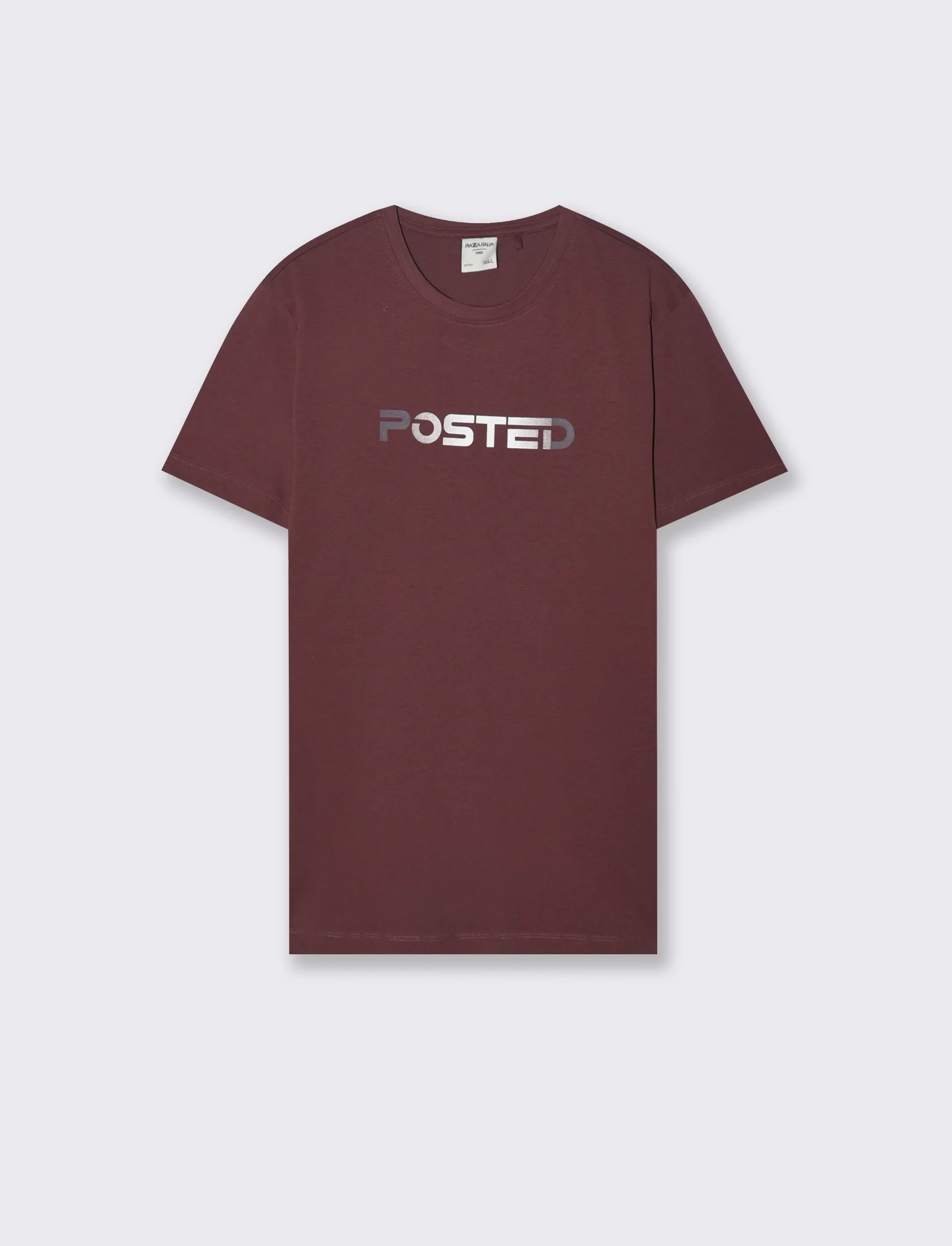 T-SHIRT IN COTONE CON STAMPA DEGRADE' - Bordeaux - Image 2