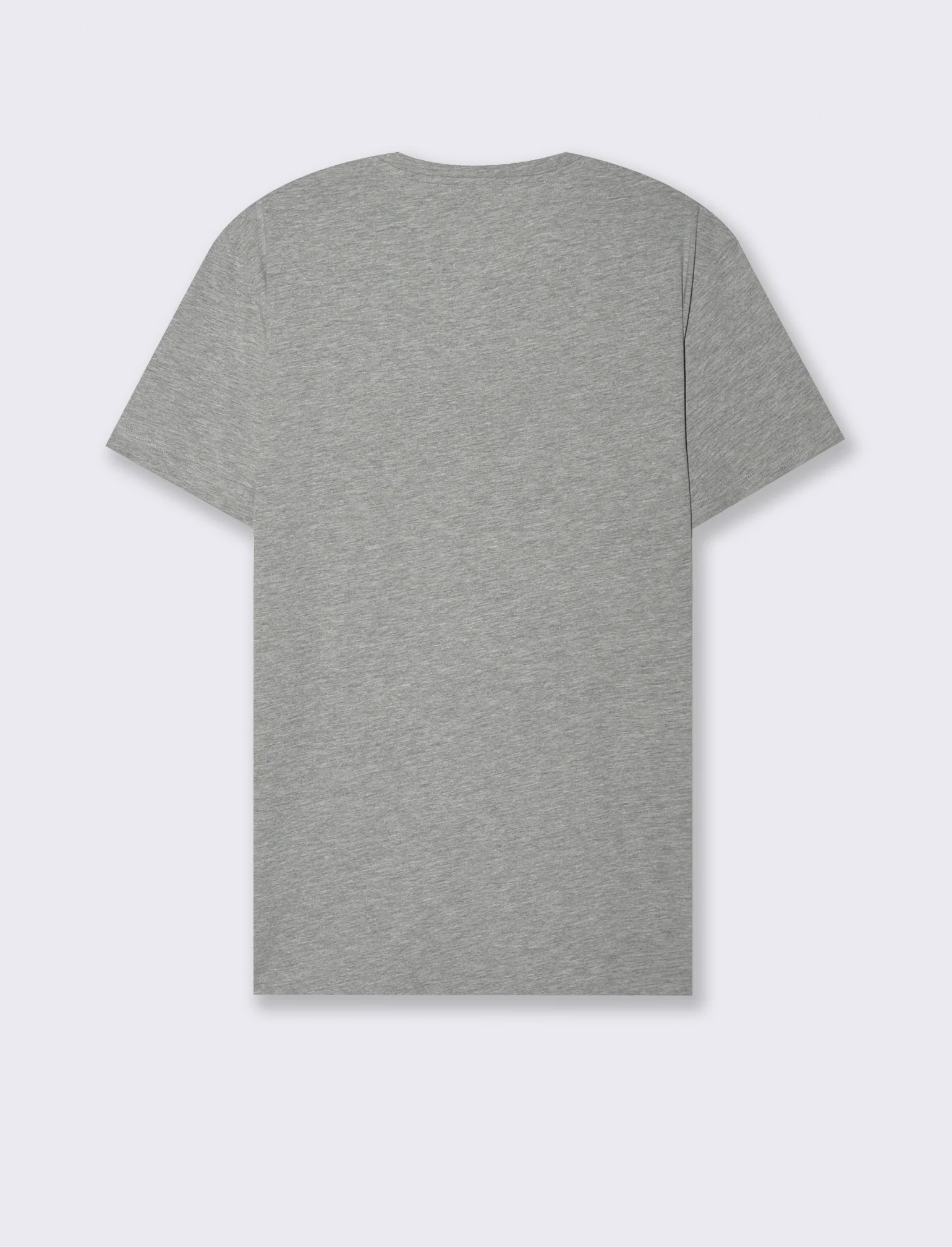 T-SHIRT IN COTONE CON STAMPA FLOCK - Grigio mel. - Image 2