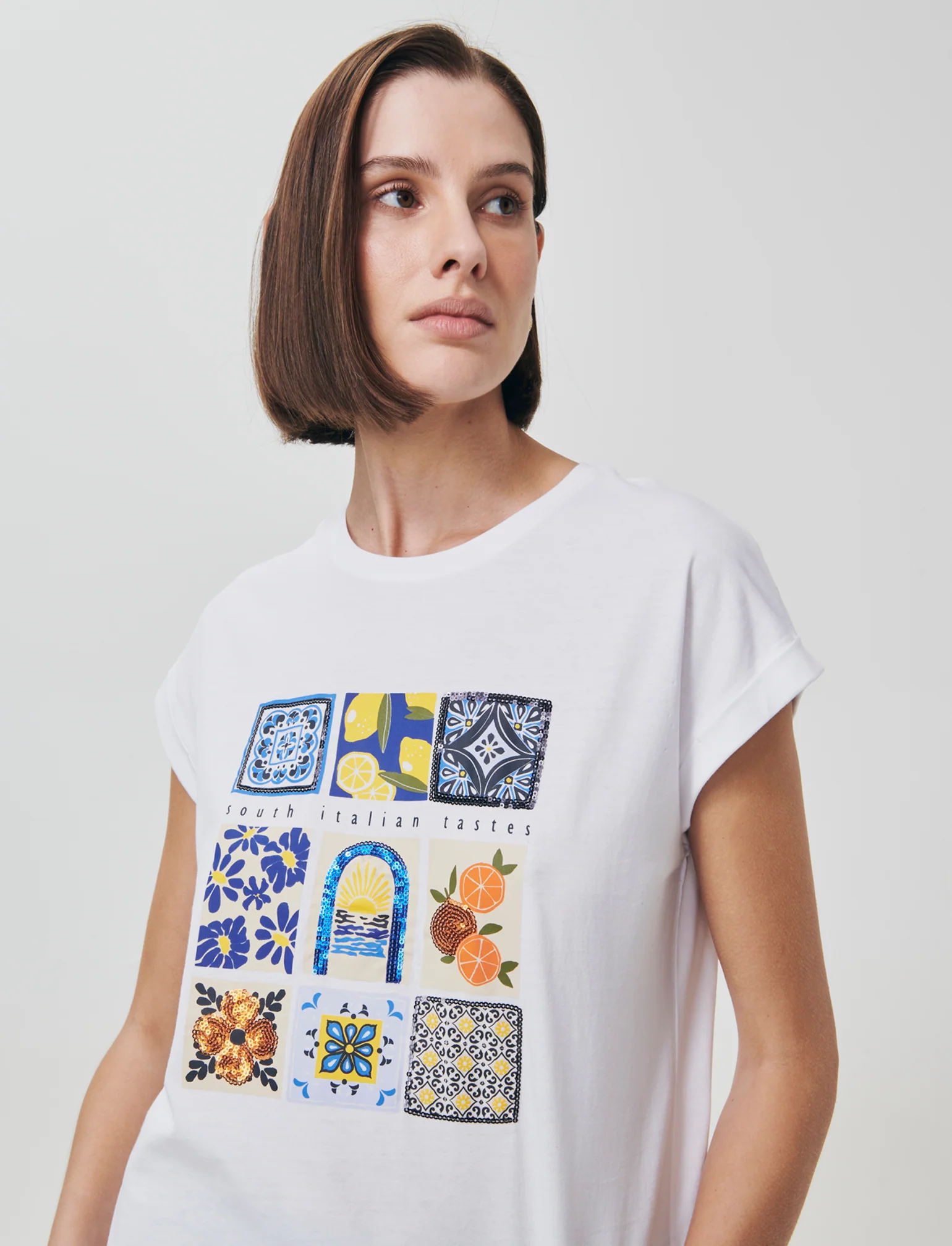 T-shirt in cotone con stampa frontale - var 1 - Image 3