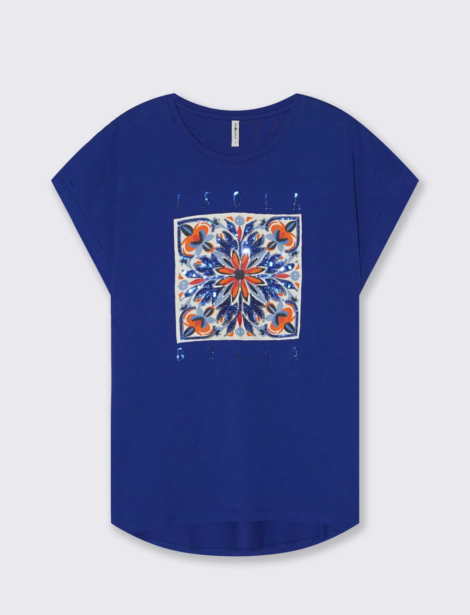T-shirt in cotone con stampa frontale - var 3