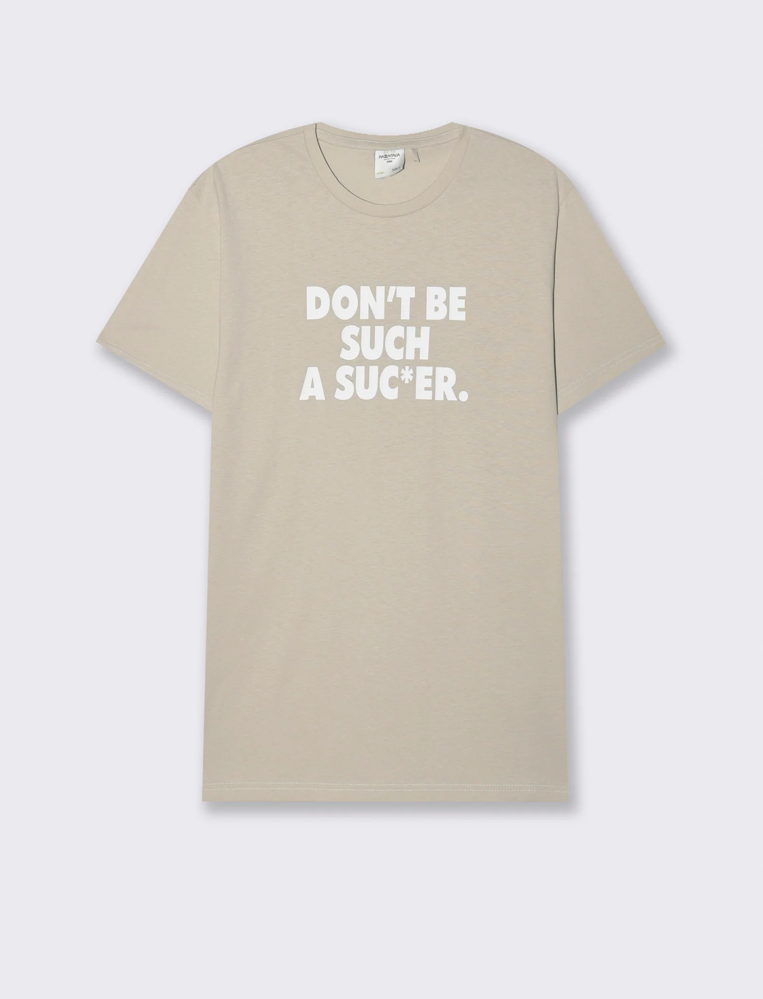 T-shirt in cotone con stampa regular fit da uomo - Grigio ghiaccio - Image 4