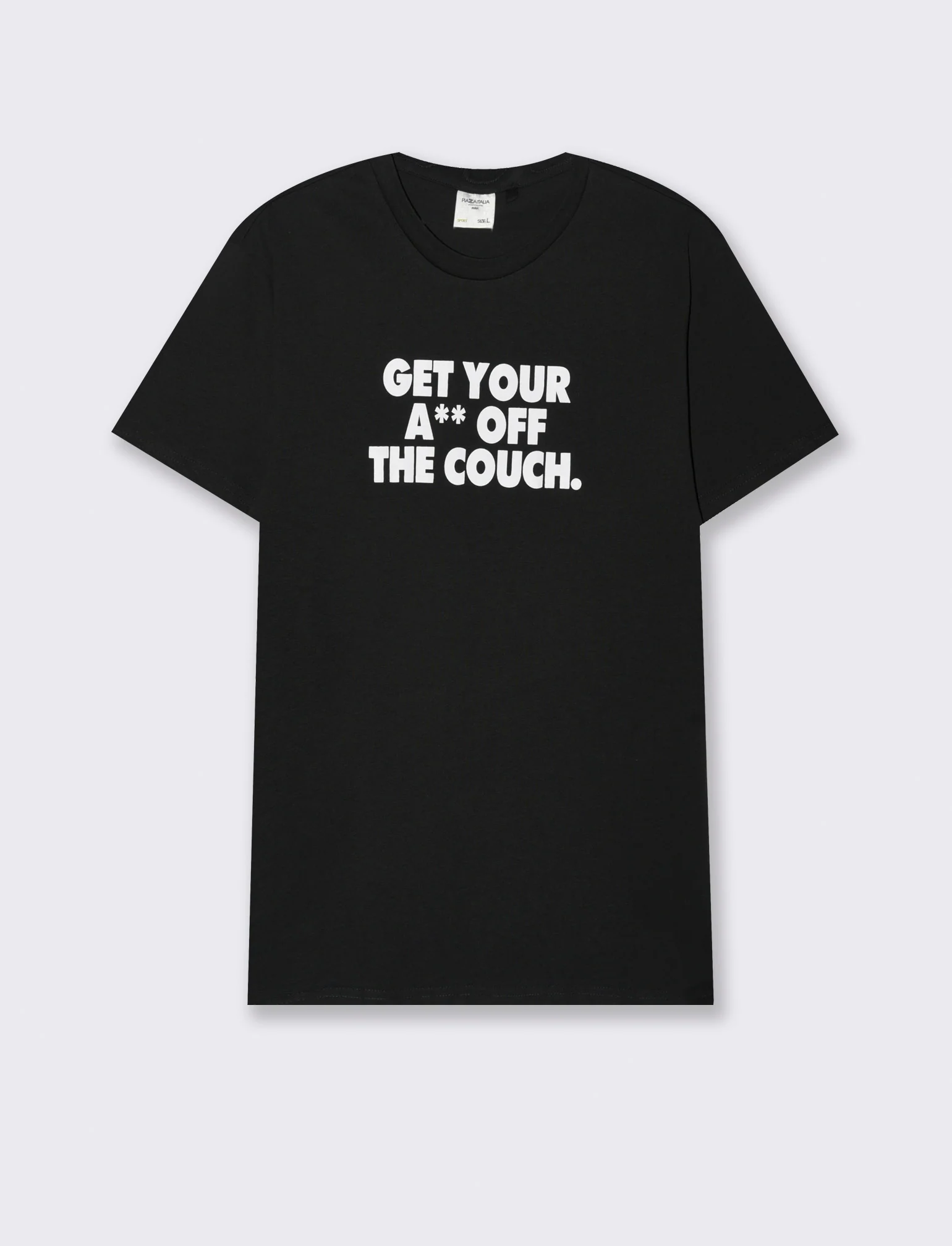 T-shirt in cotone con stampa regular fit da uomo - Nero - Image 4