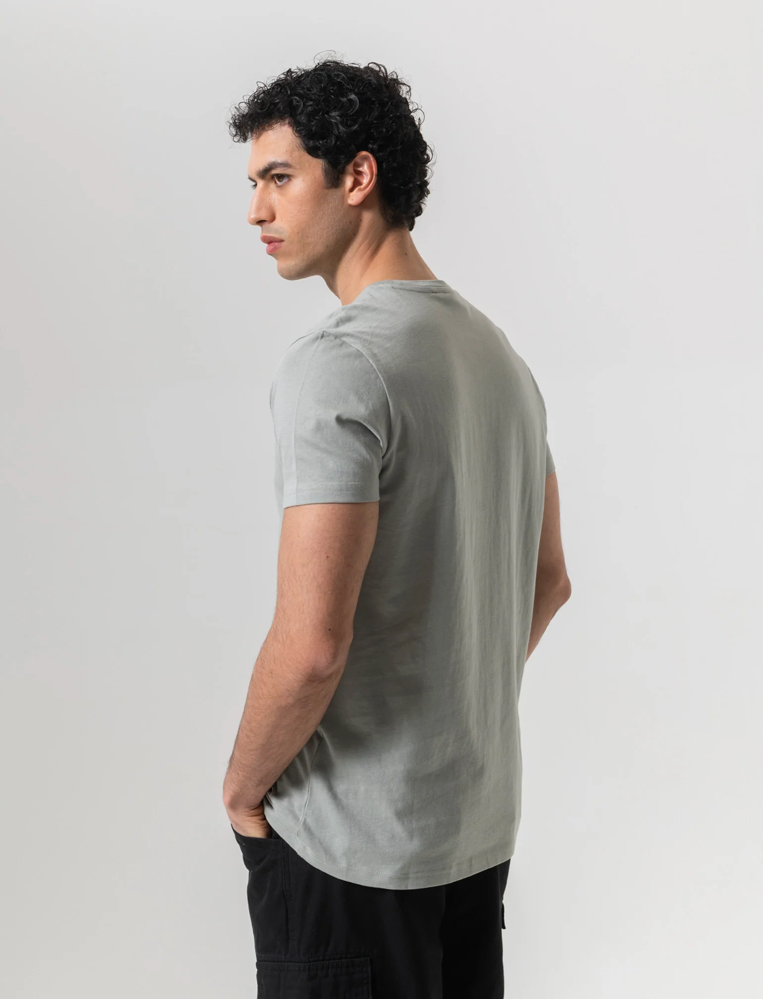 T-shirt in cotone con stampa regular fit da uomo - Verde