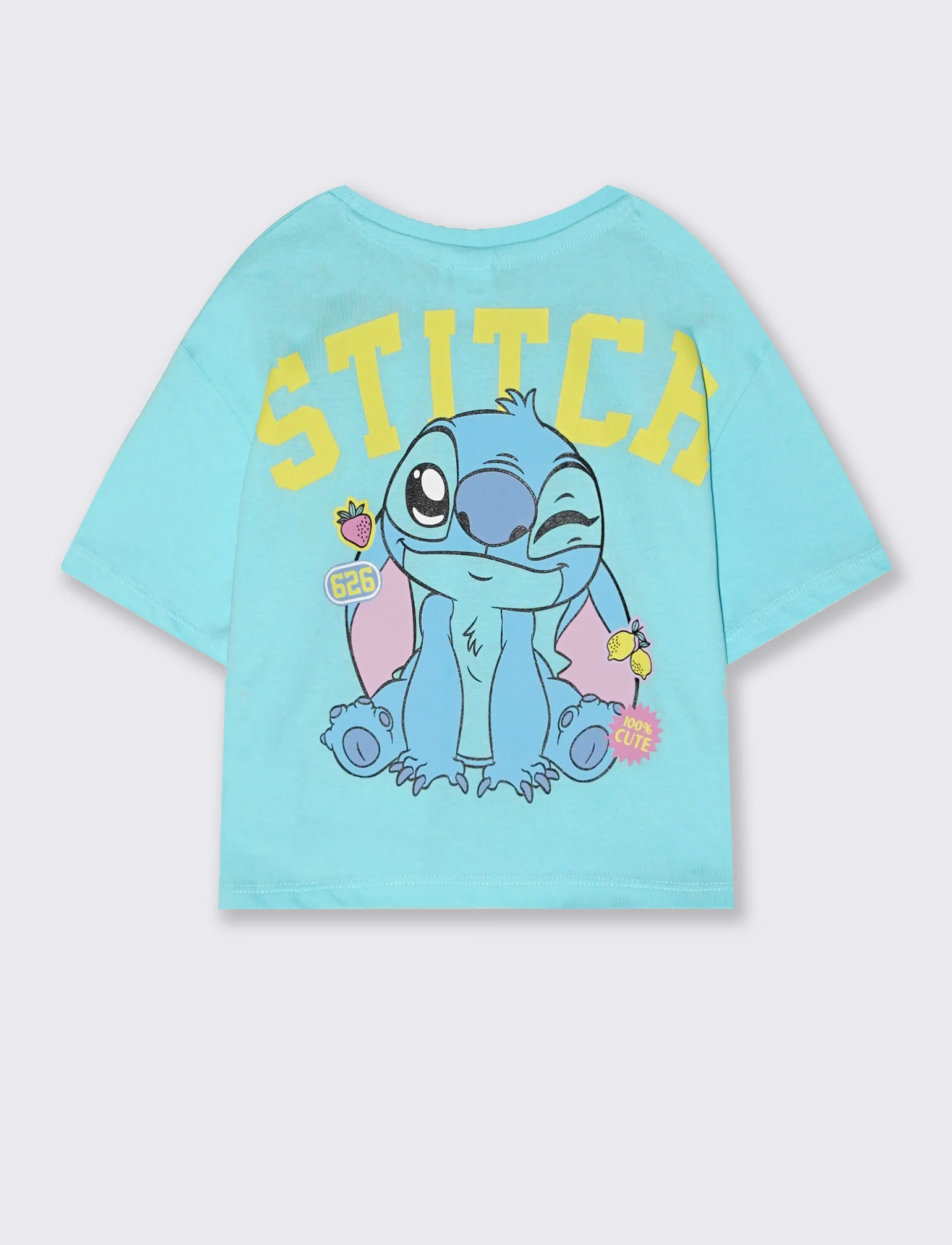 T-Shirt in cotone con stampe by Stitch - Verde acqua - Image 2