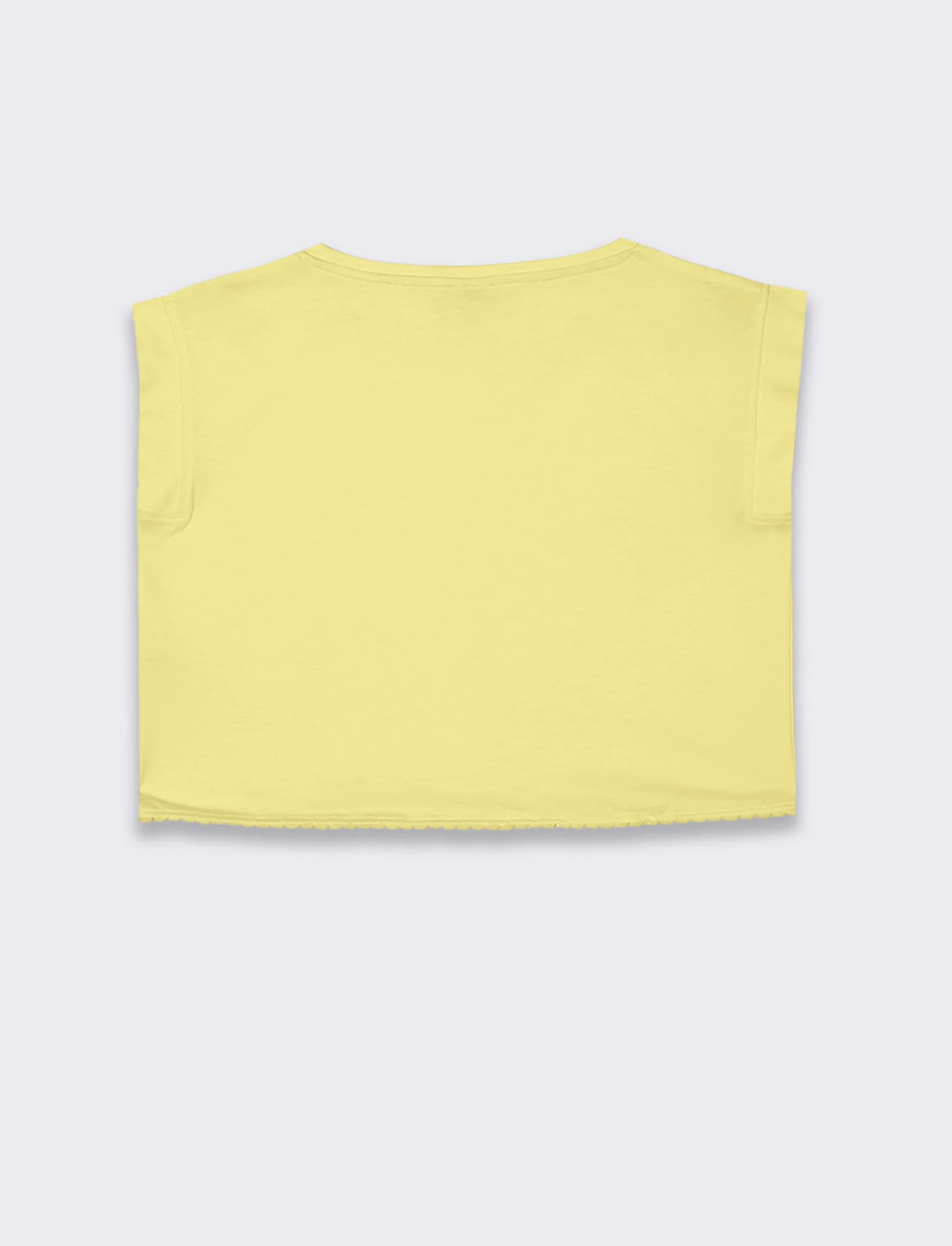 T-shirt in cotone da bambina - Giallo limone - Image 2