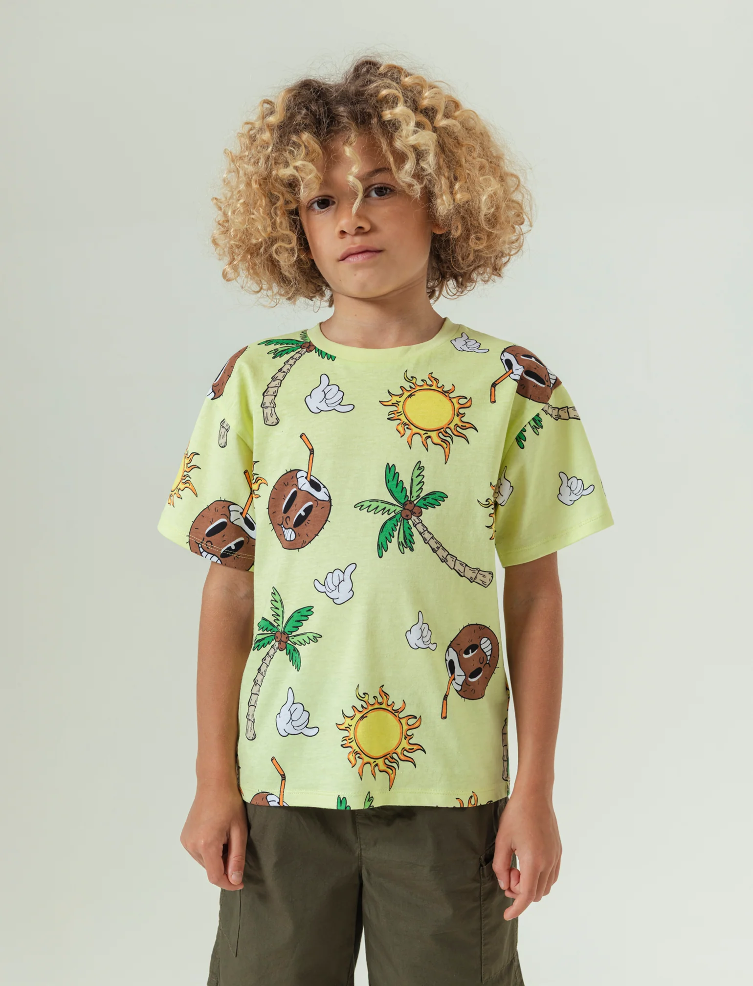 T-shirt in cotone da bambino - Verde