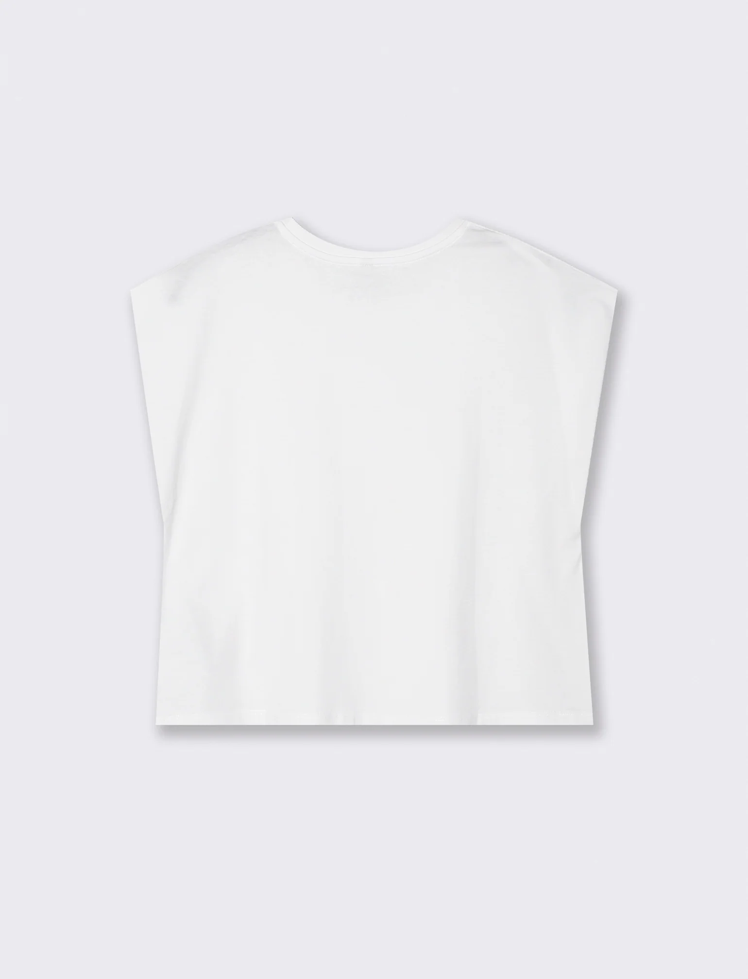 T-shirt in cotone girocollo manica a T - Bianco - Image 2