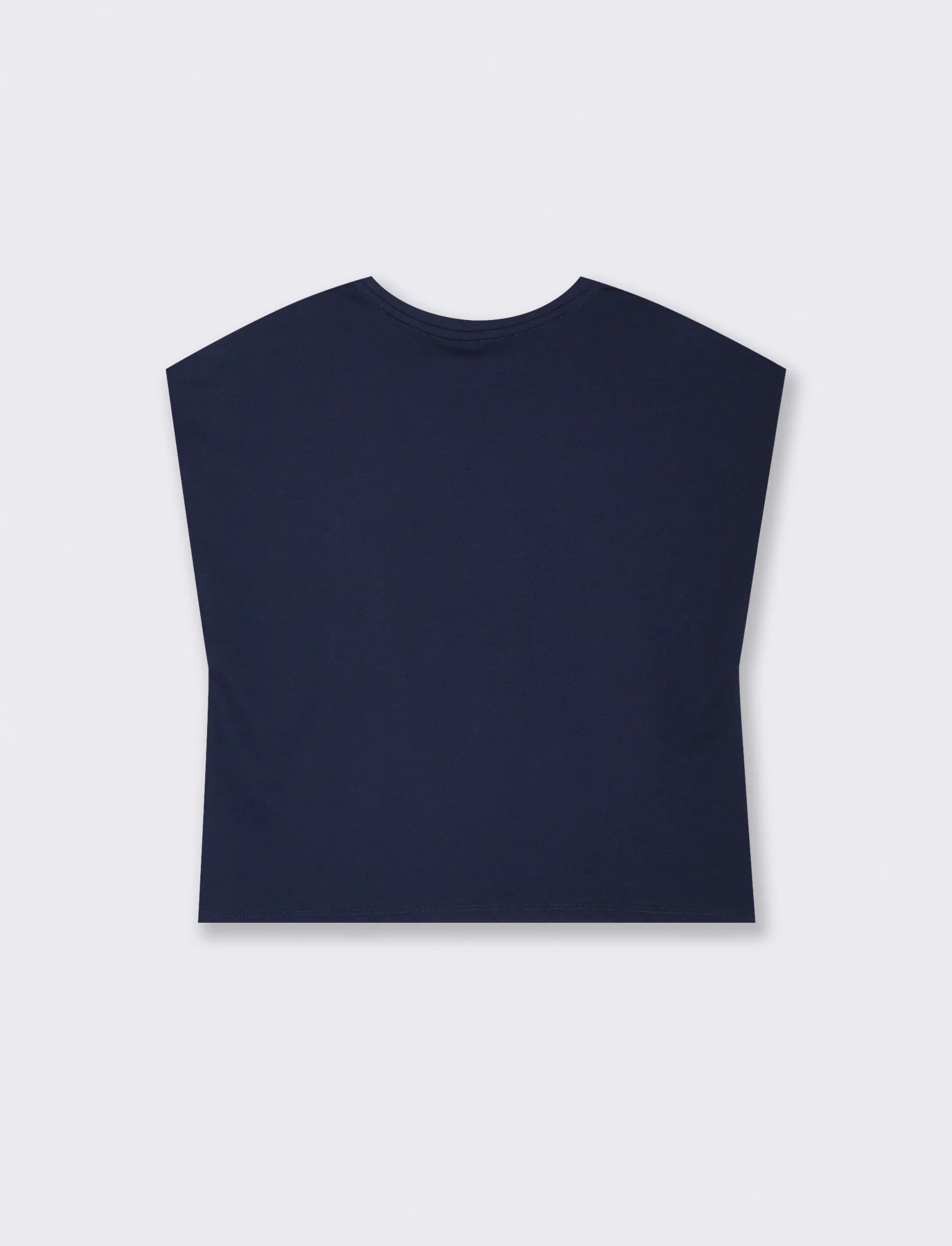 T-shirt in cotone girocollo manica a T - Blu - Image 2