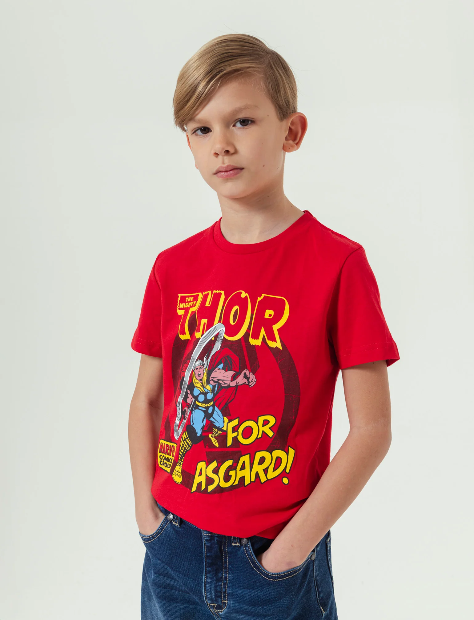 T-shirt in cotone Marvel da bambino - Rosso