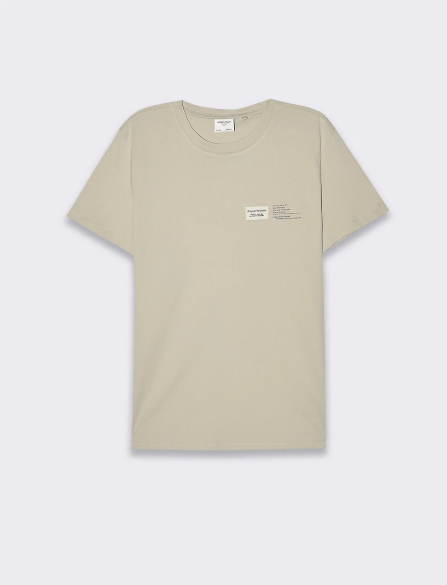 T-shirt in cotone premium con patch e stampina da uomo - Grigio ghiaccio - Image 4
