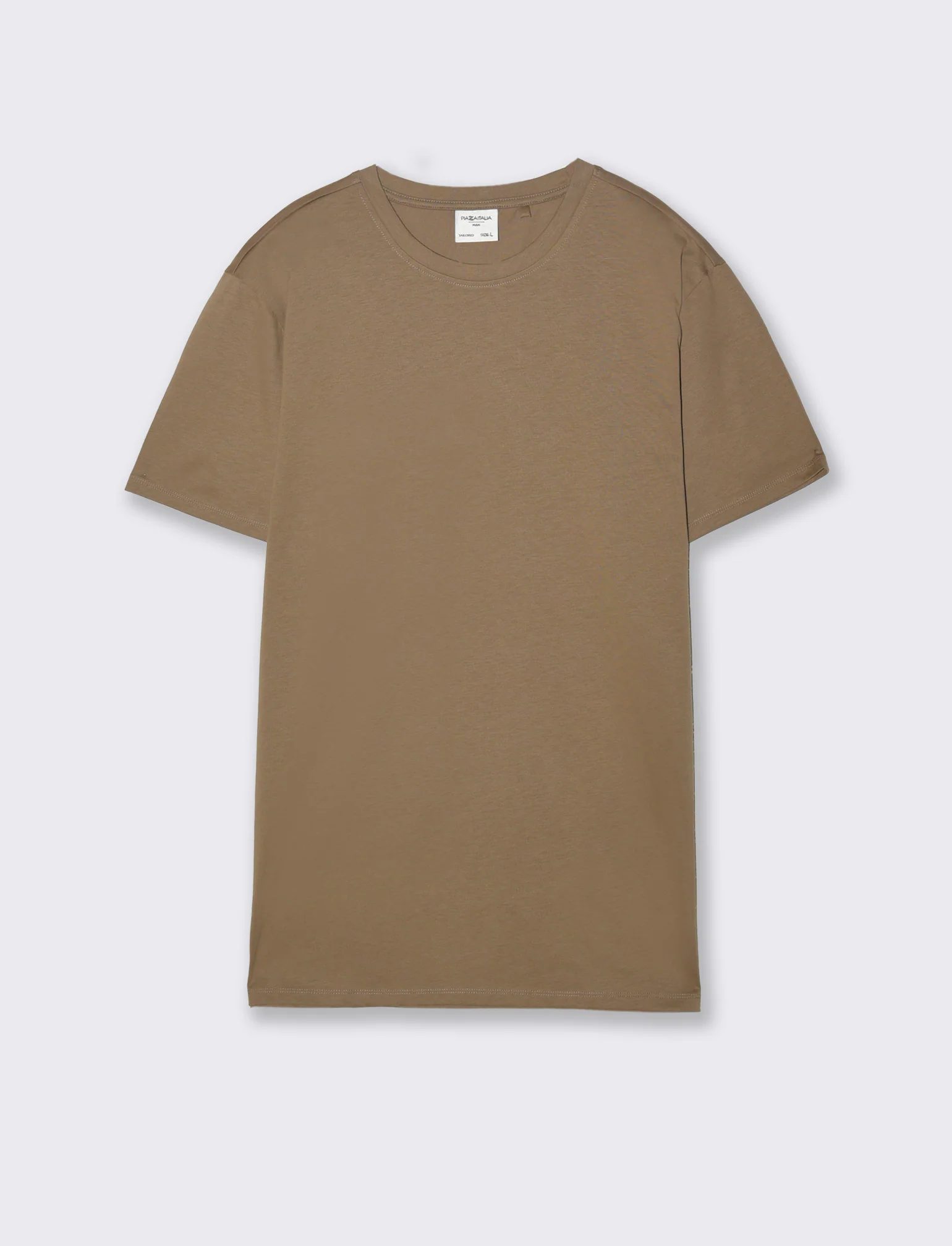 T-shirt in cotone premium mercerizzato da uomo - Grigio tortora - Image 3