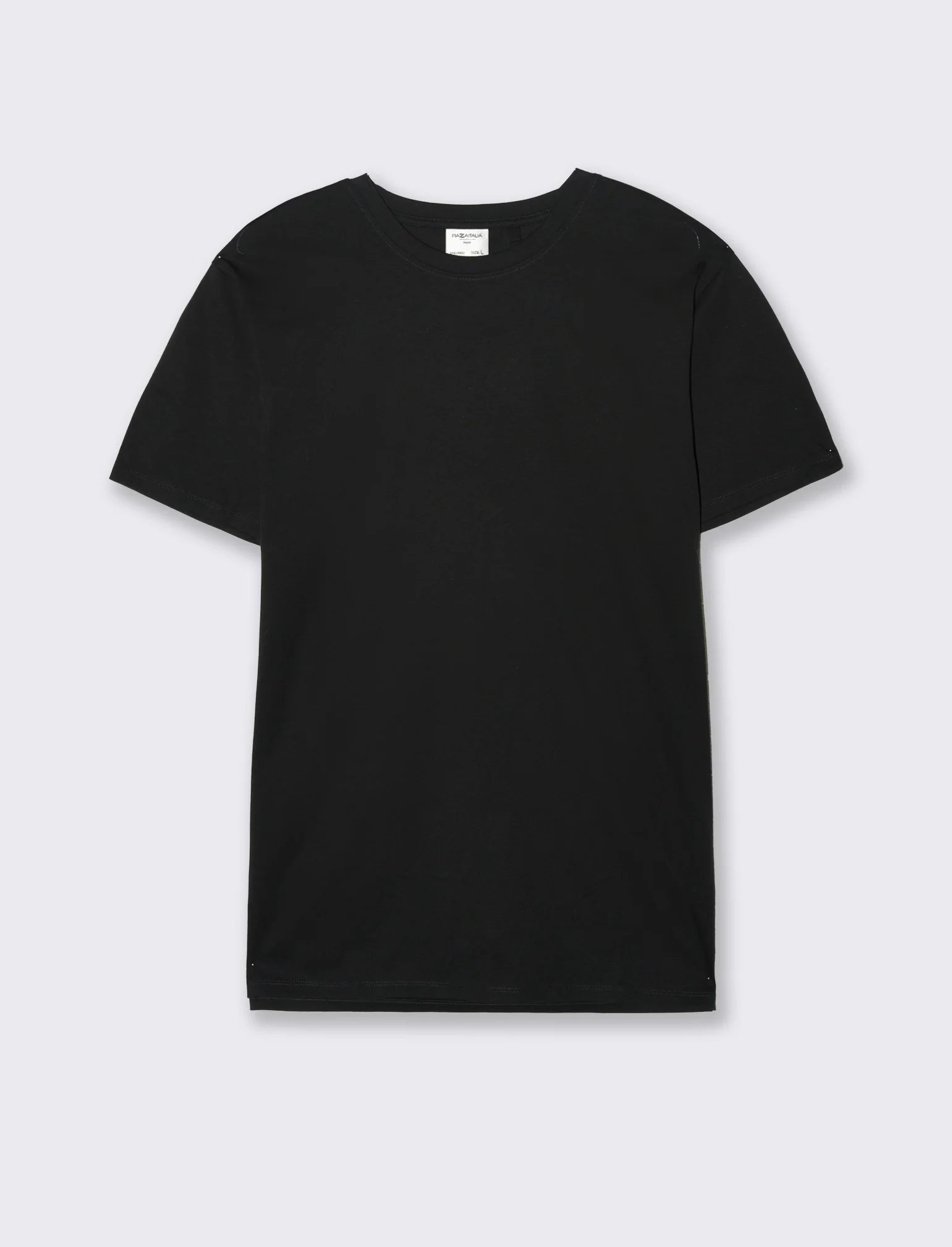 T-shirt in cotone premium mercerizzato da uomo - Nero - Image 4