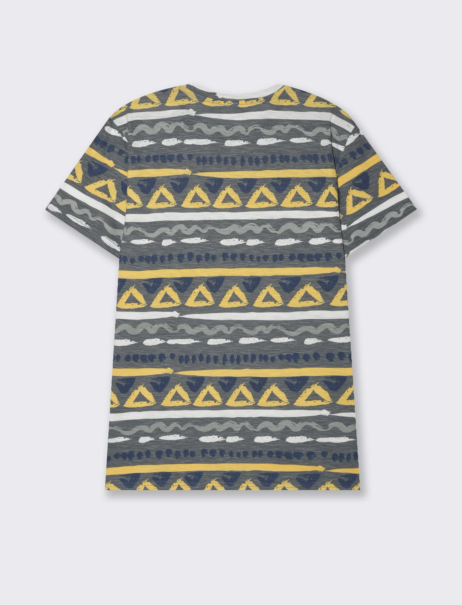 T-shirt in cotone slub con stampa azteca da uomo - Avion - Image 2