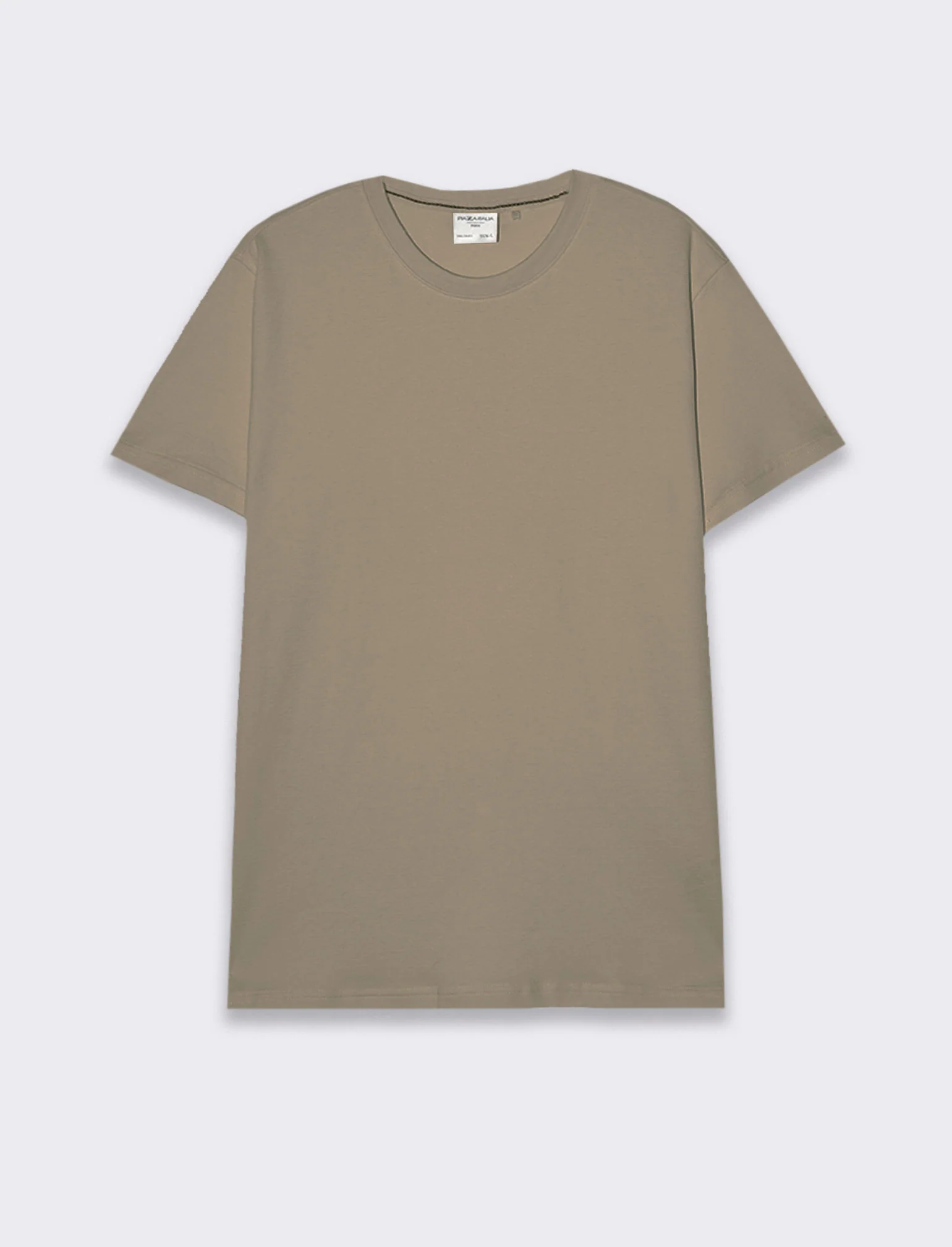 T-shirt in cotone struttura jacquard da uomo - Verde salvia