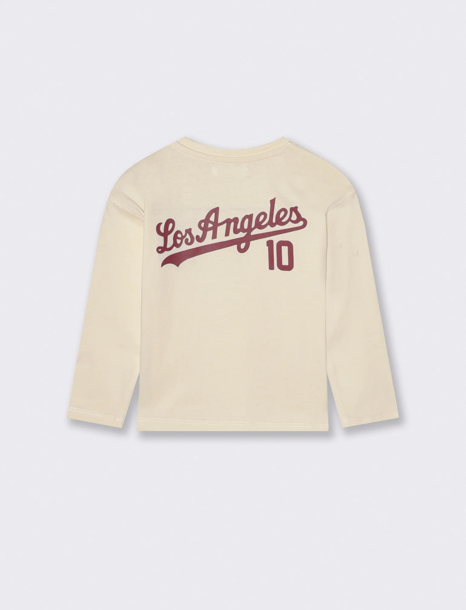 T-shirt in jersey con ricamo sportivo - Bianco latte - Image 2