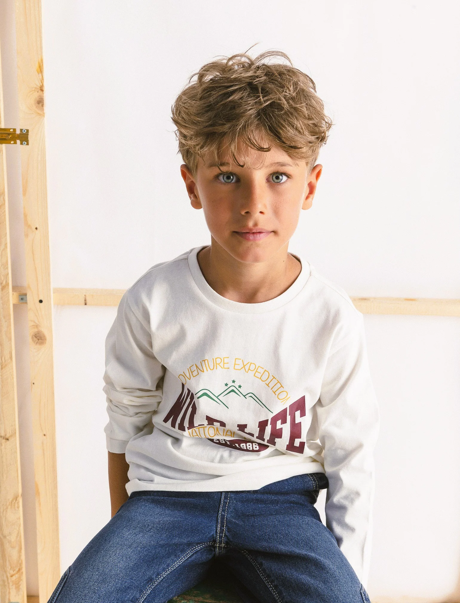 T-SHIRT IN JERSEY CON STAMPA - Bianco latte - Image 2