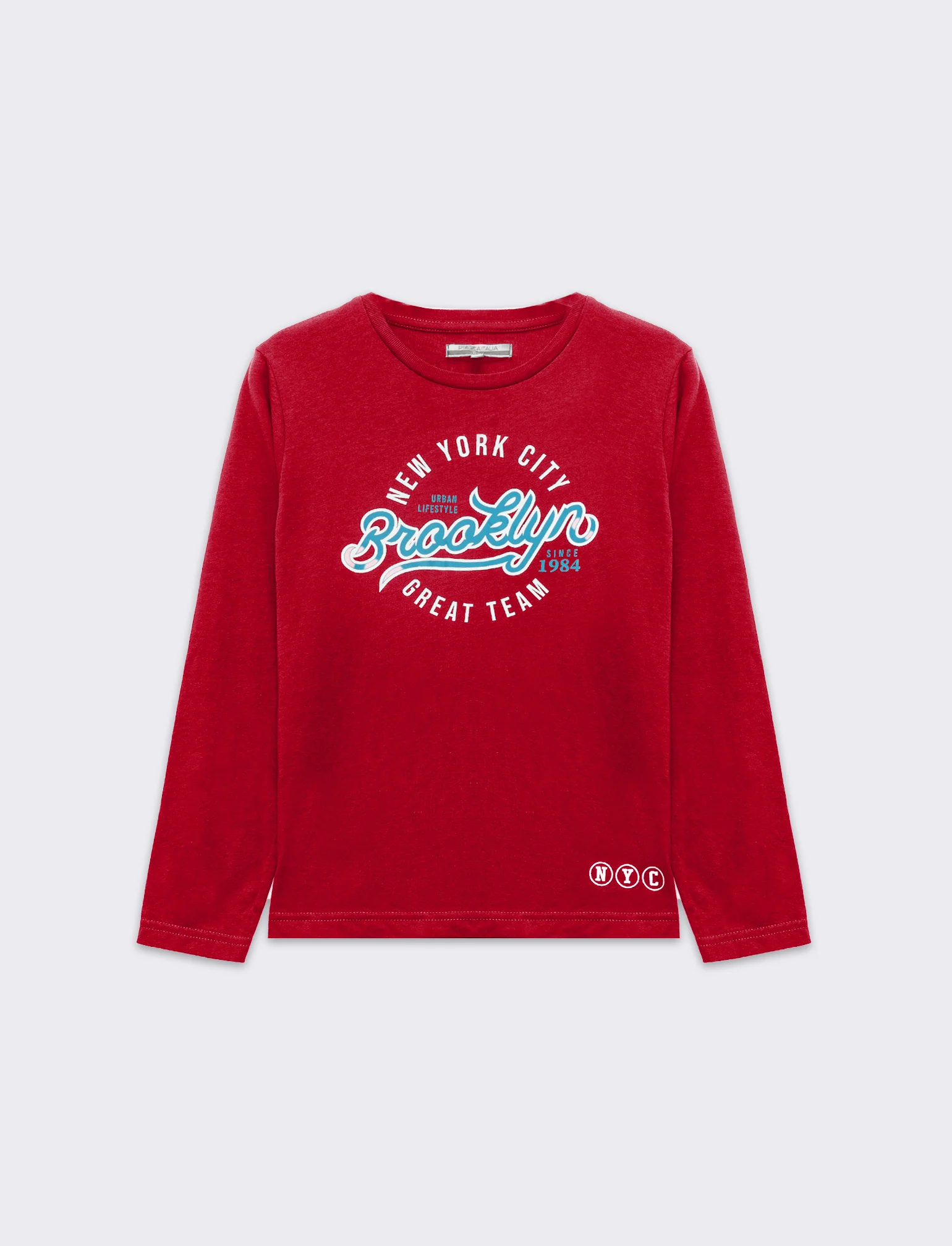 T-shirt in jersey con stampa da bambino - Rosso
