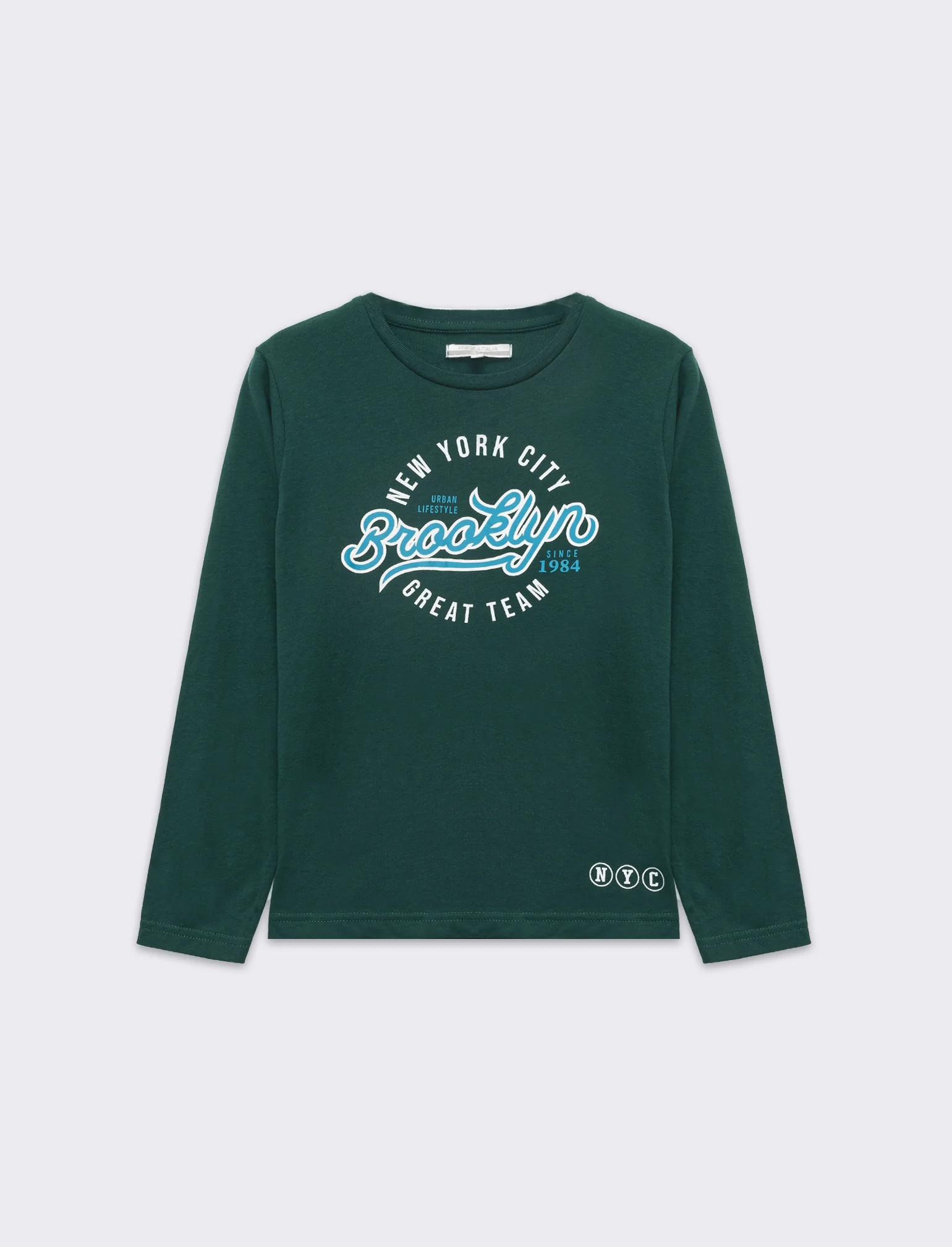 T-shirt in jersey con stampa da bambino - Verde