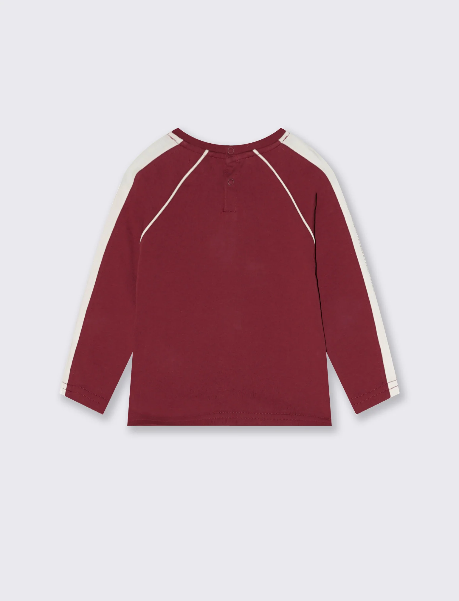T-shirt in jersey con stampa sportiva - Bordeaux - Image 2