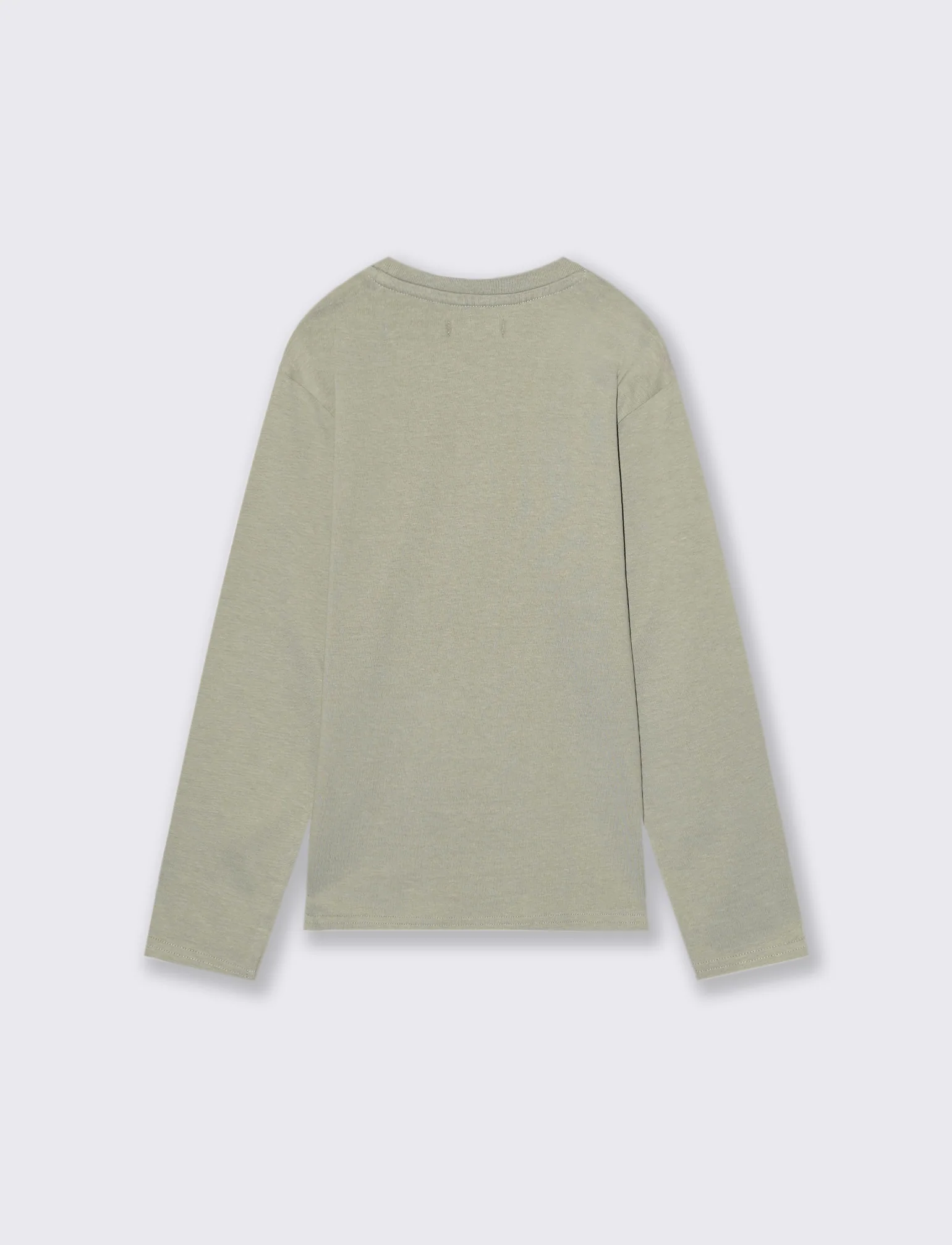 T-SHIRT IN JERSEY DI COTONE - Verde salvia - Image 2