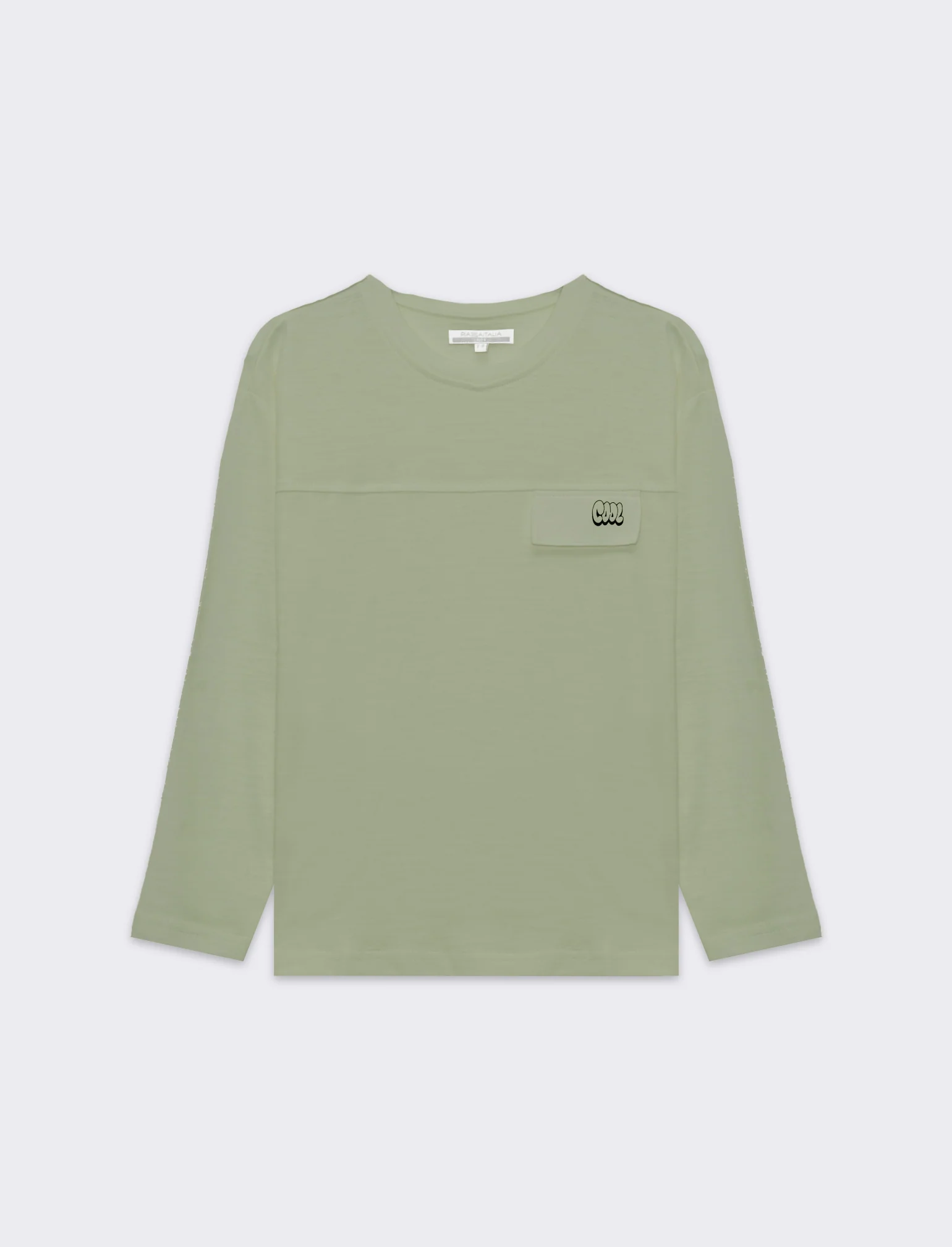 T-shirt in jersey fiammato da bambino - Verde salvia