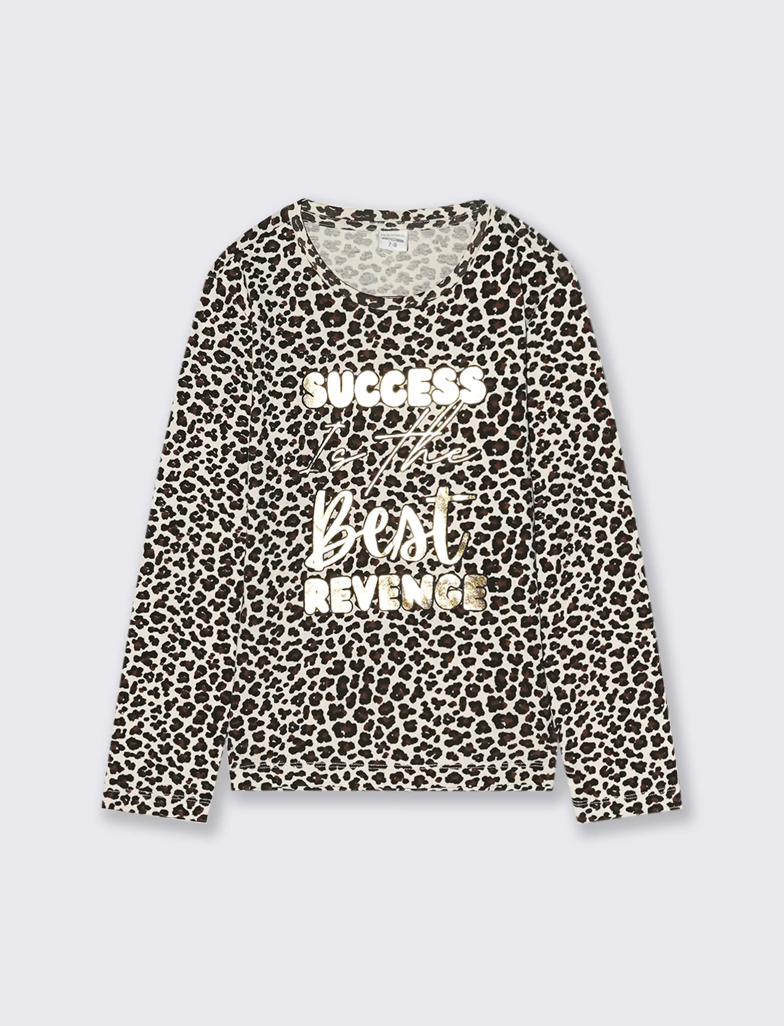 T-shirt in jersey stampata da bambina - Leopardato - Image 2
